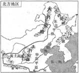 读"北方地区"图,回答下列问题.