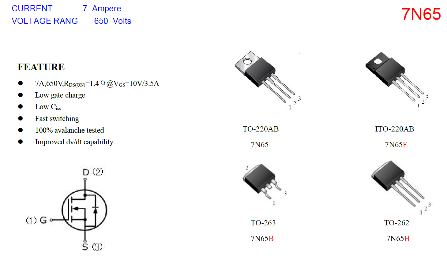 asemi新品mos管-7n65电性参数 - 百度文库