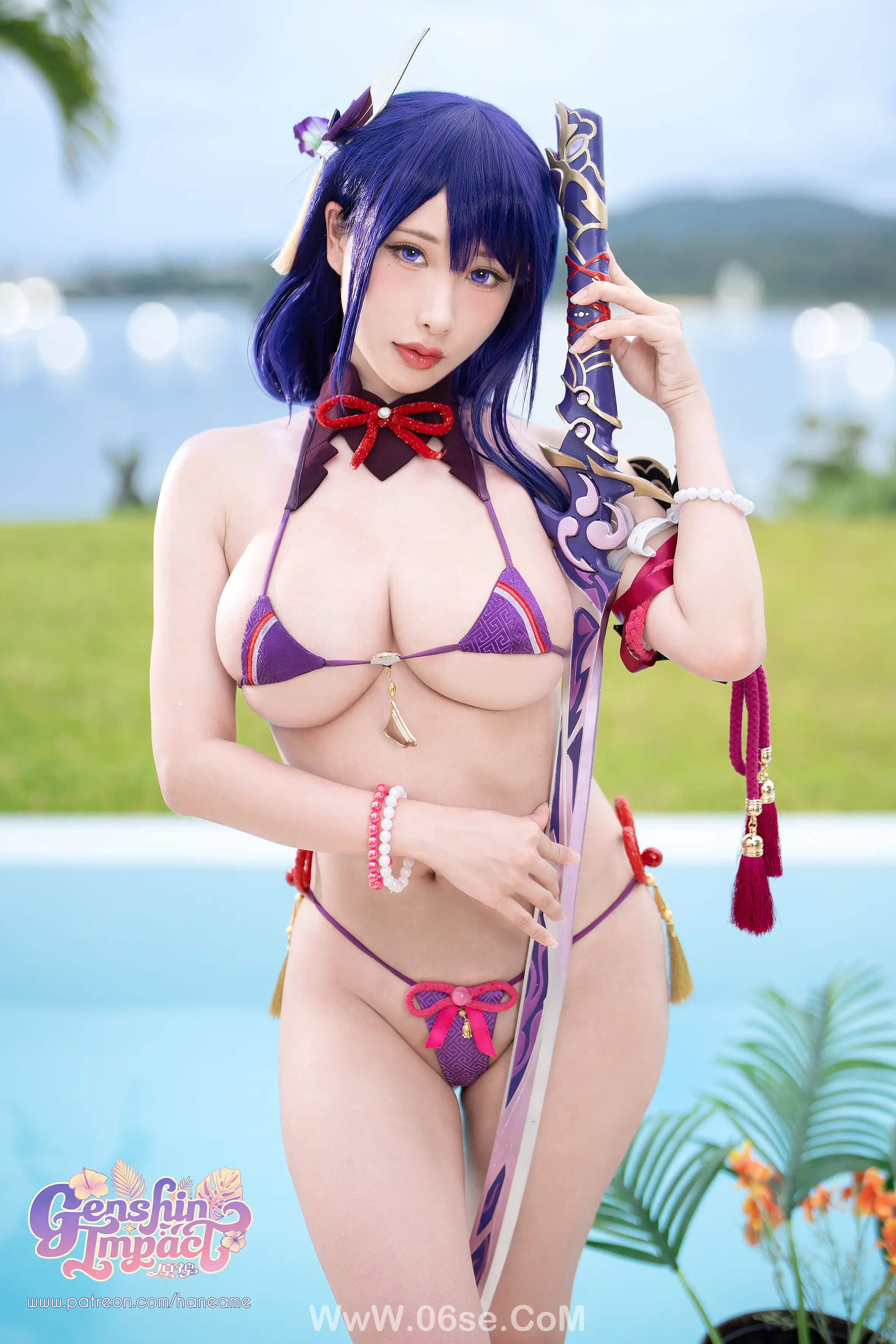 图片[23]-雨波_HaneAme – 原神 雷电将军写真书-六色网