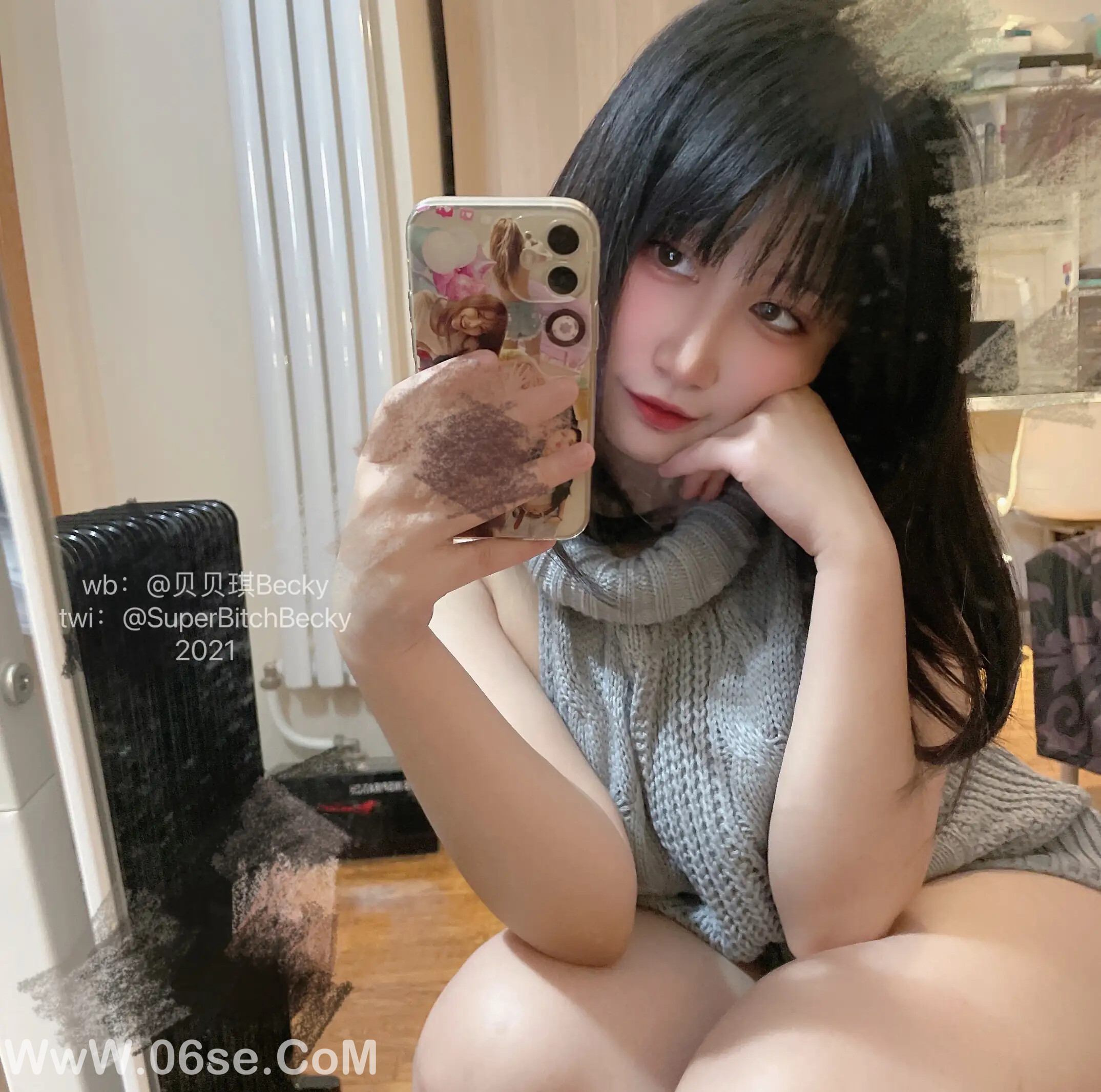 图片[70]-贝贝琪Becky – 对镜黑发辣妹-六色网