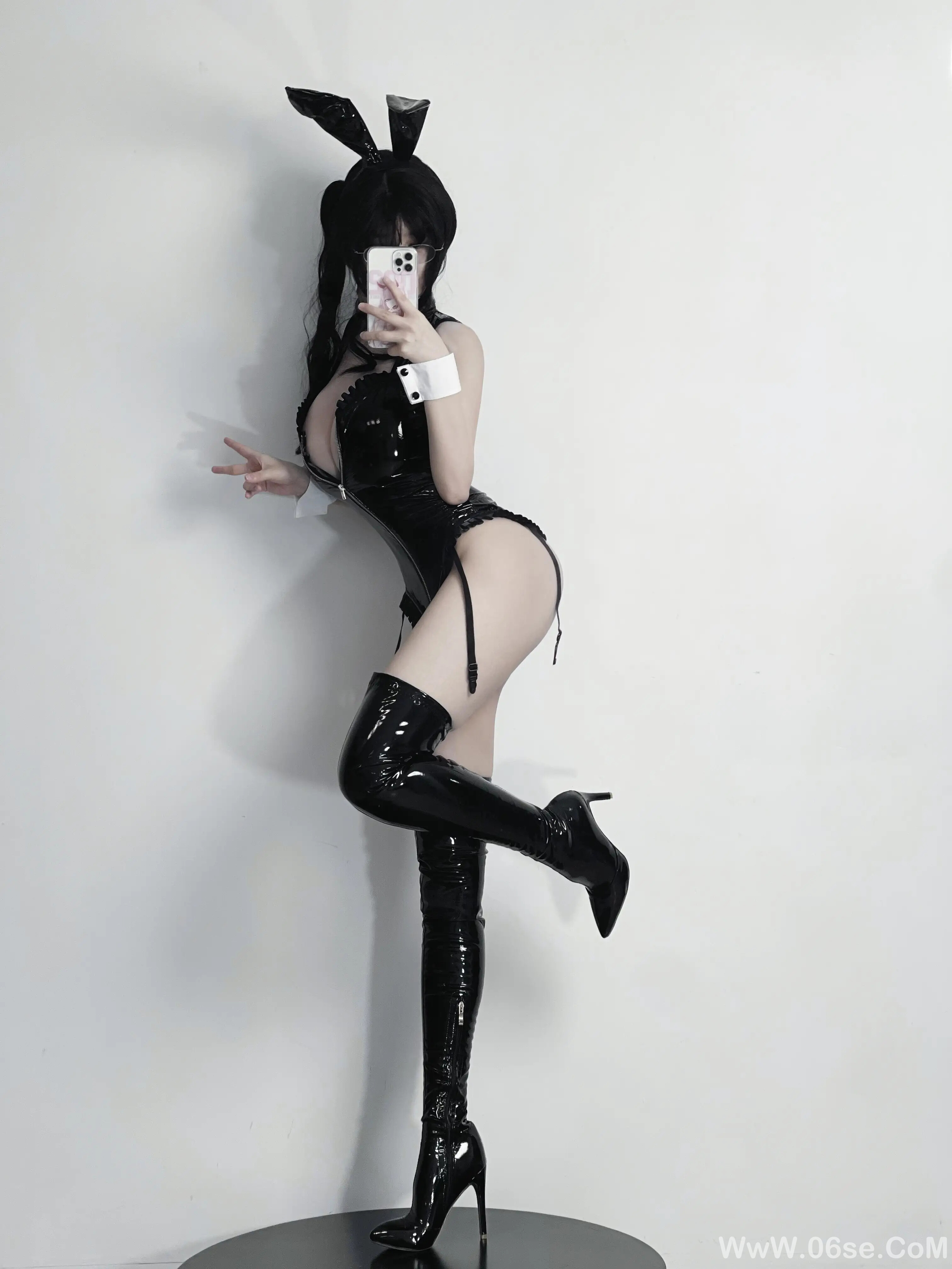 图片[12]-幼愛youmeko – 黑漆皮高跟兔女郎-六色网
