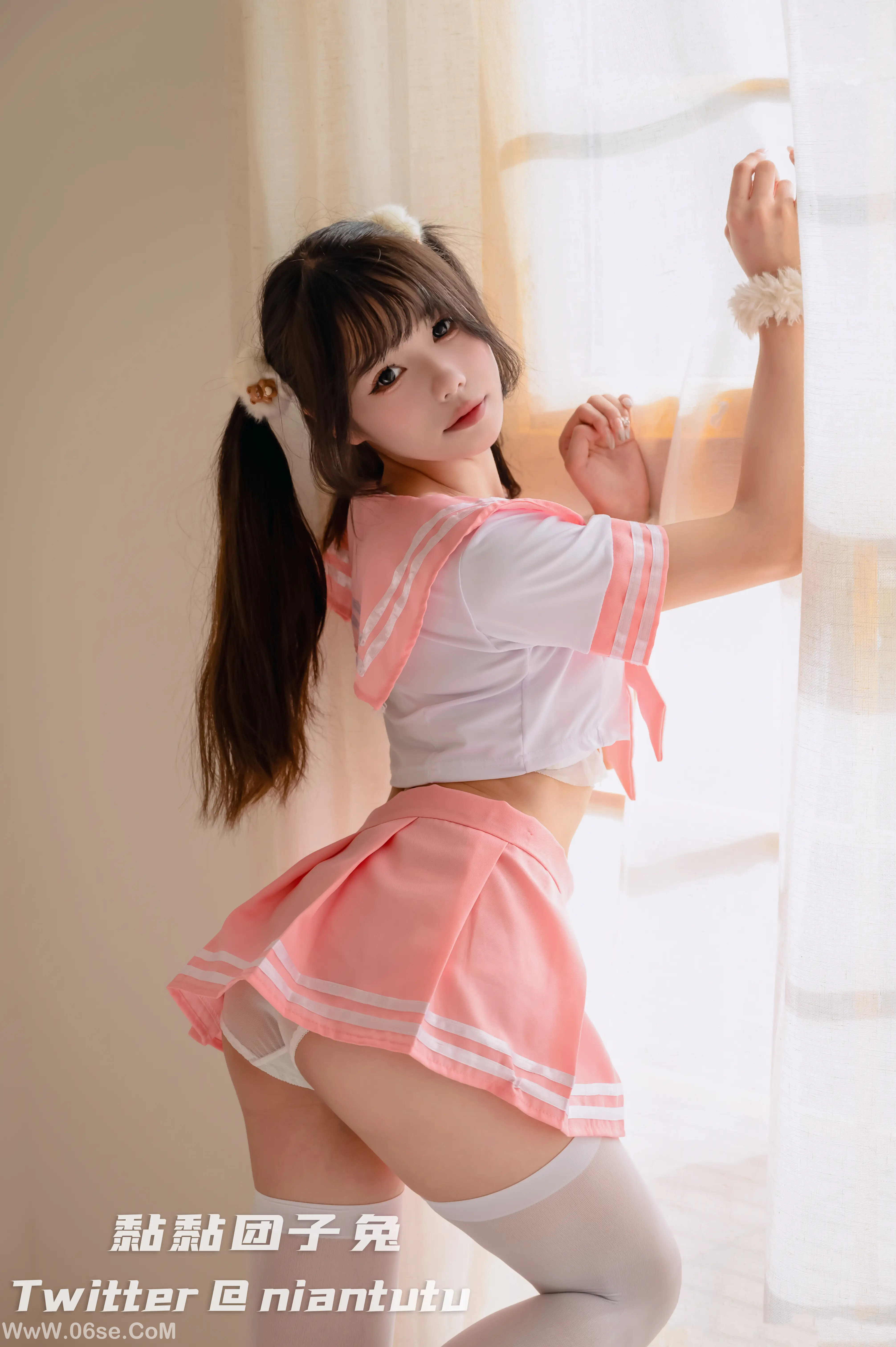 图片[20]-咬一口兔娘 粉色jk-六色网