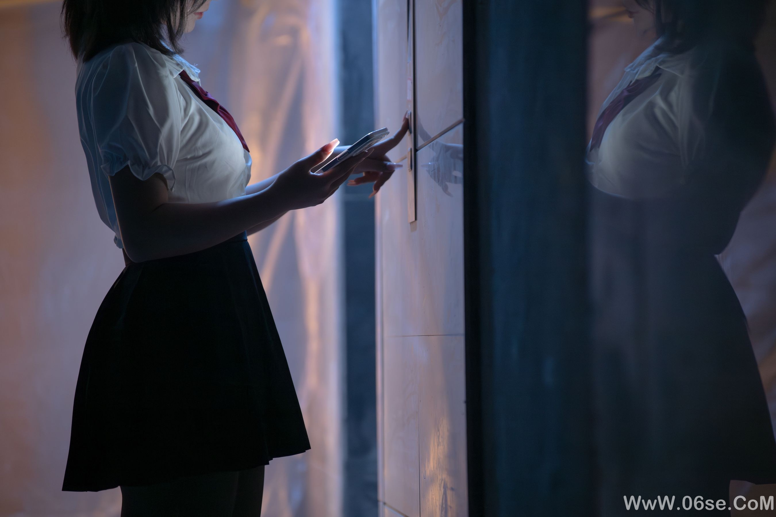 图片[2]-yuuhui玉汇 – 电梯间 尾行 [154P]-六色网