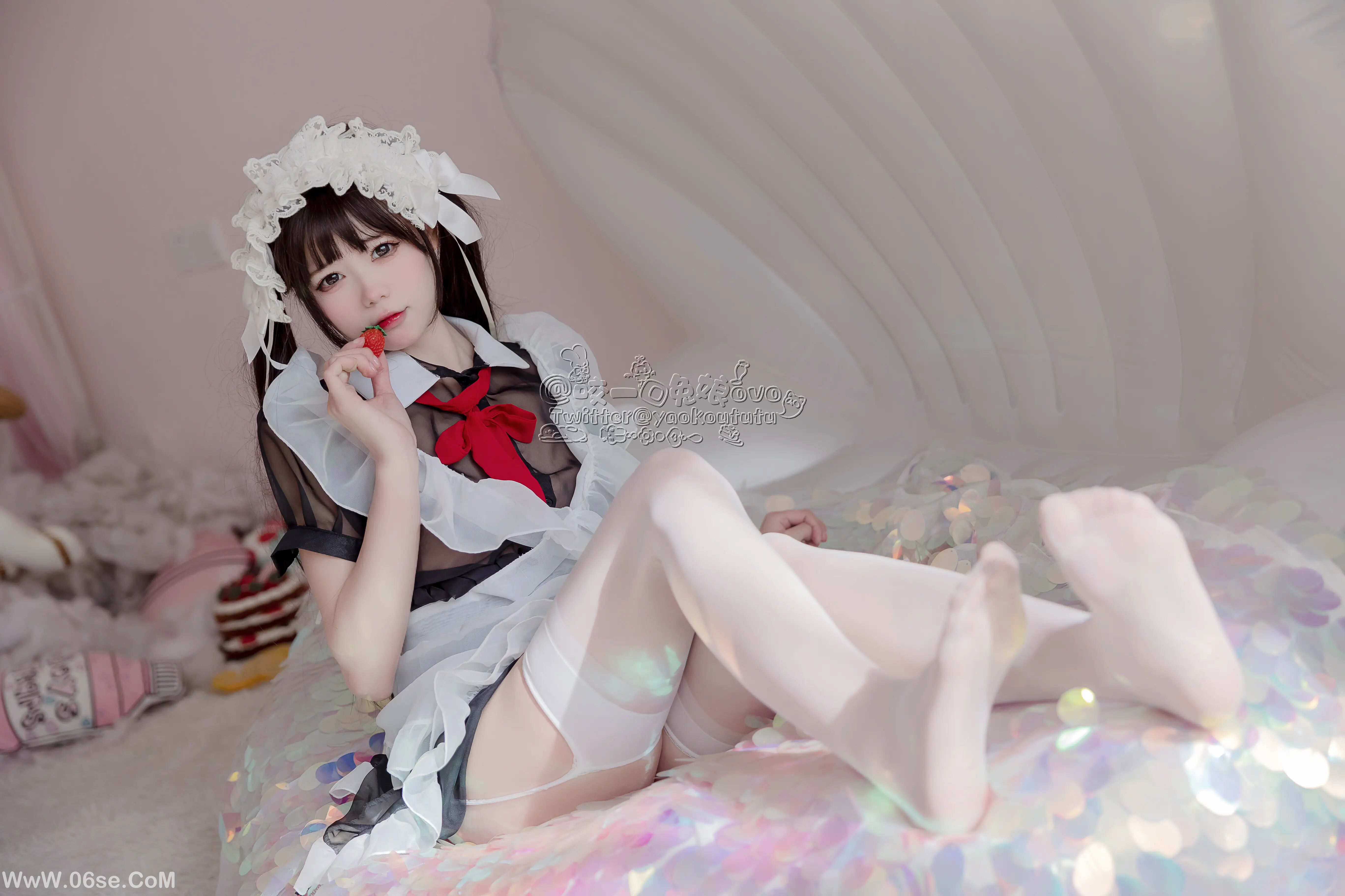 图片[18]-咬一口兔娘 黑白女仆-六色网