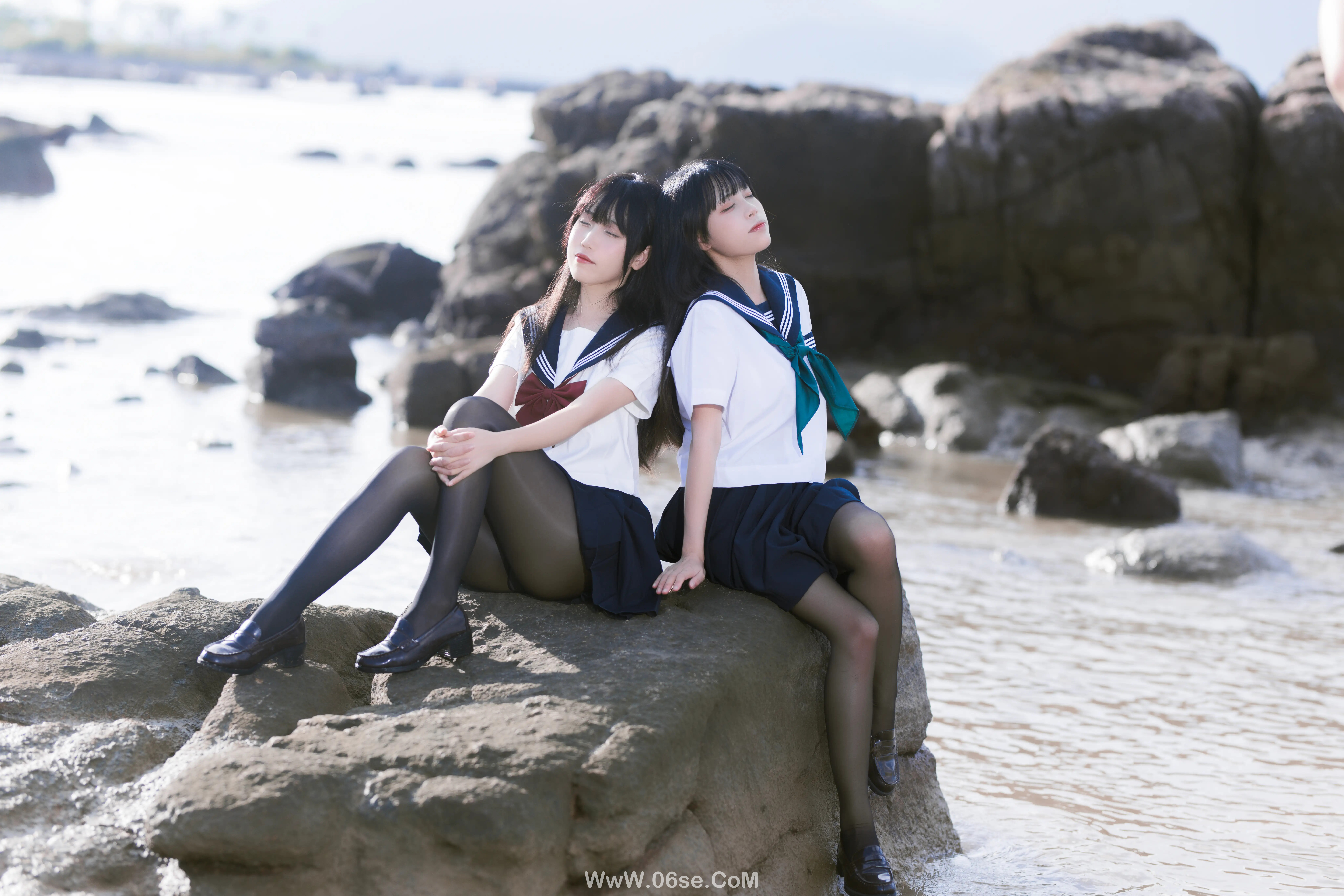 图片[14]-不呆猫 – 水手服百合黑丝 (&三無人型)-六色网