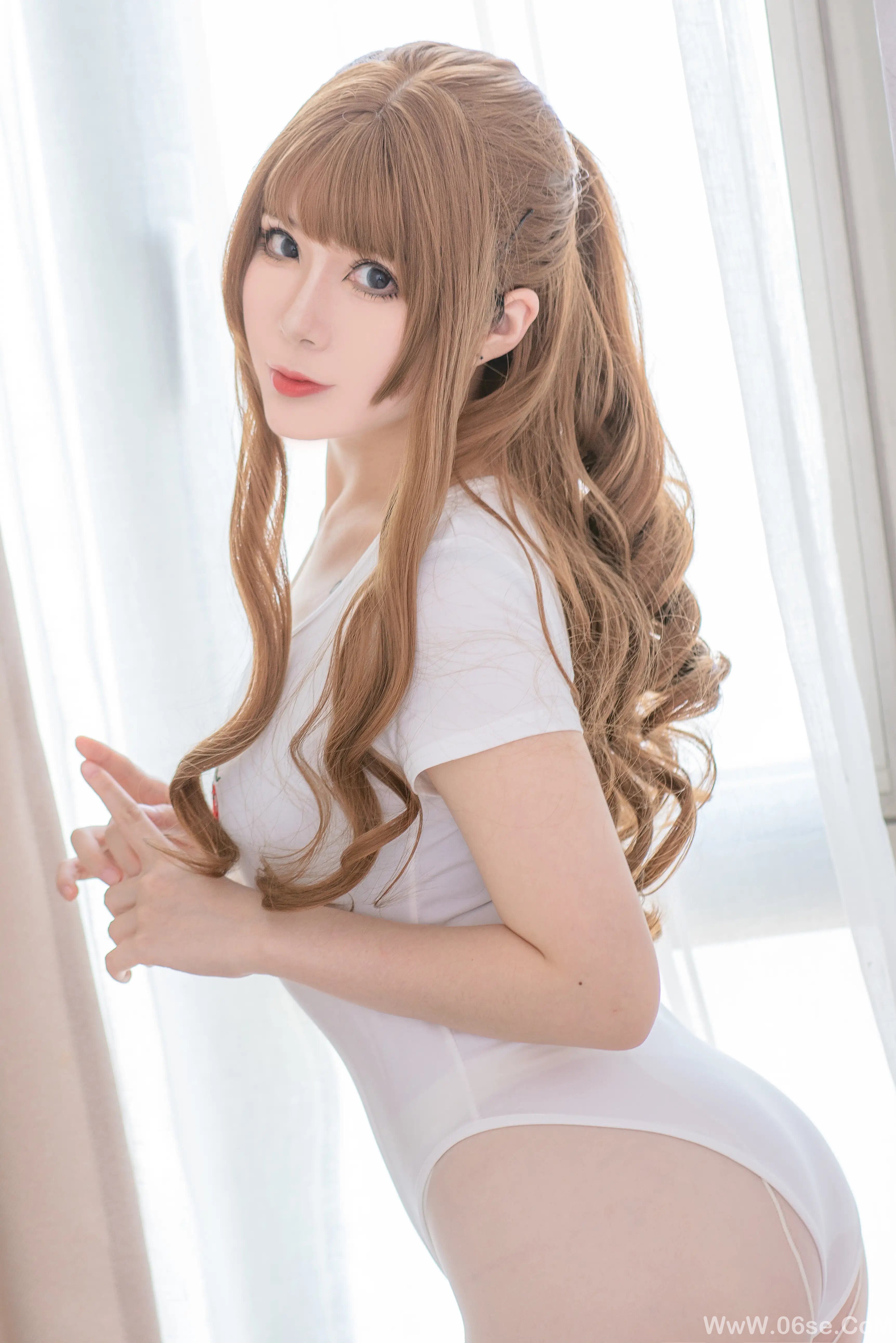 图片[4]-羊大真人 – 白色樱桃体操服-六色网