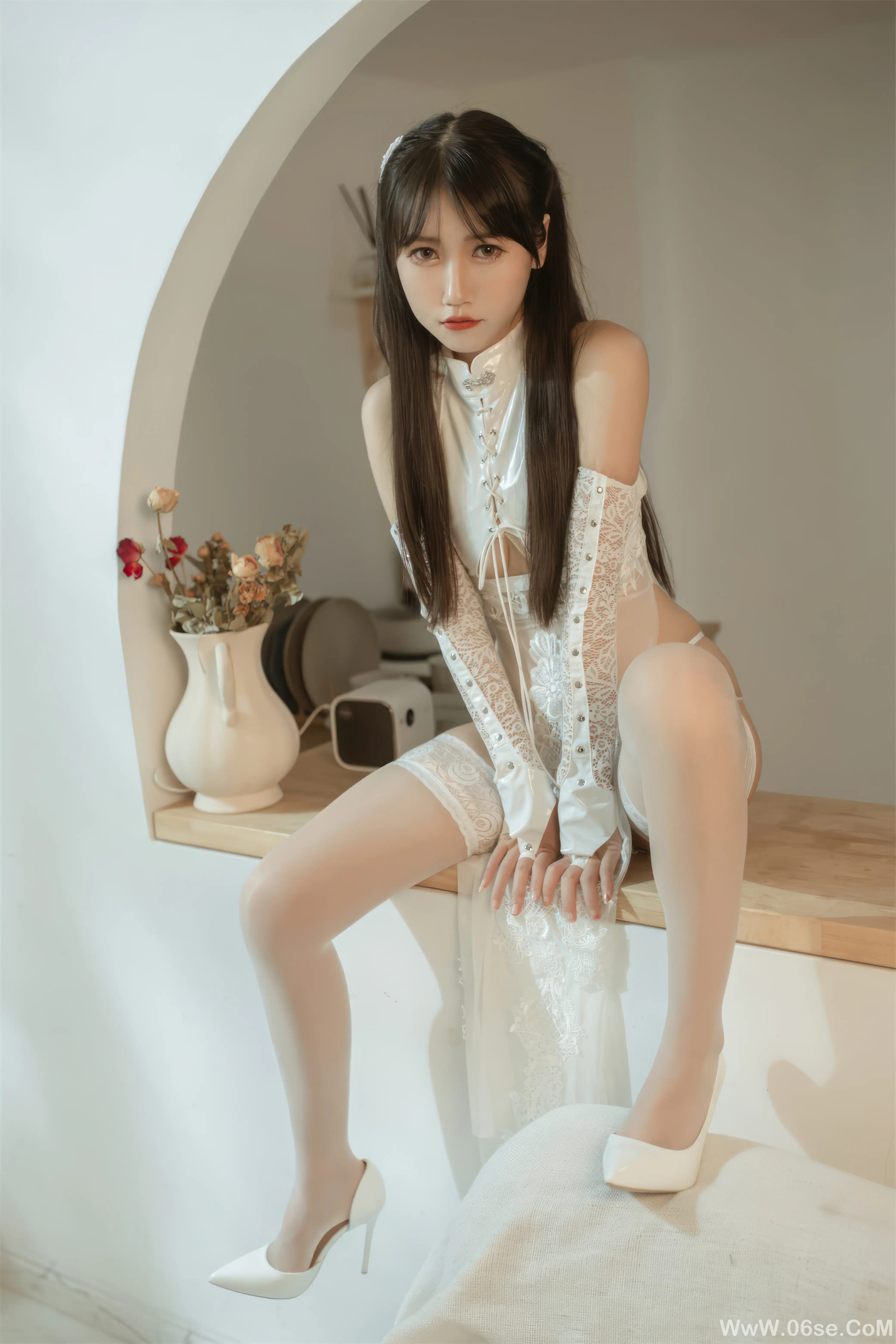 图片[20]-不呆猫 – 靡烟 白皮旗袍-六色网