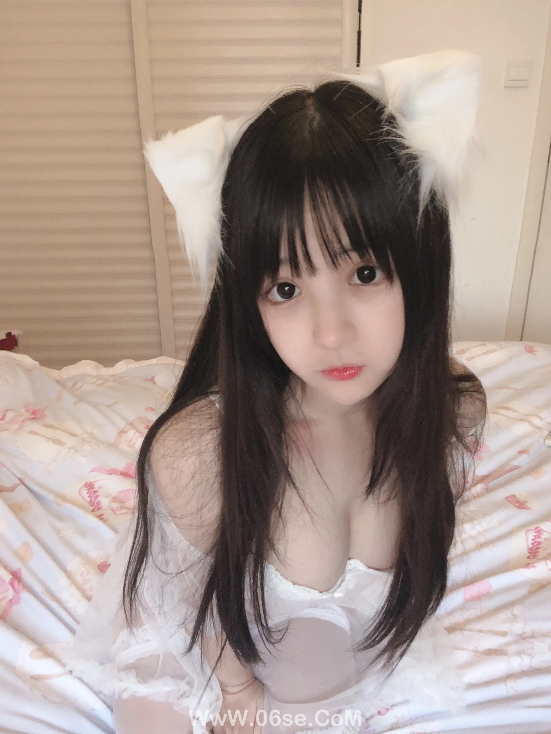 图片[30]-桜井宁宁 小白猫 蕾丝内衣-六色网