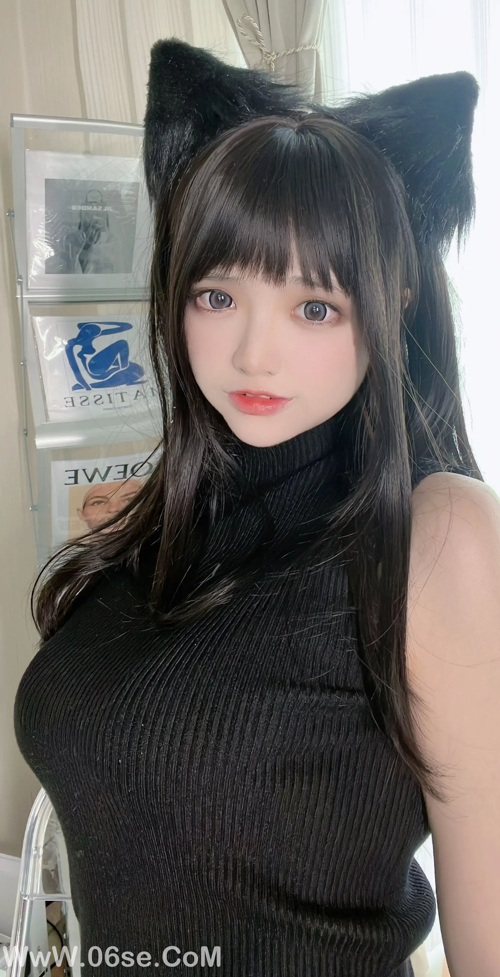 图片[63]-疯猫ss 黑毛衣少女-六色网