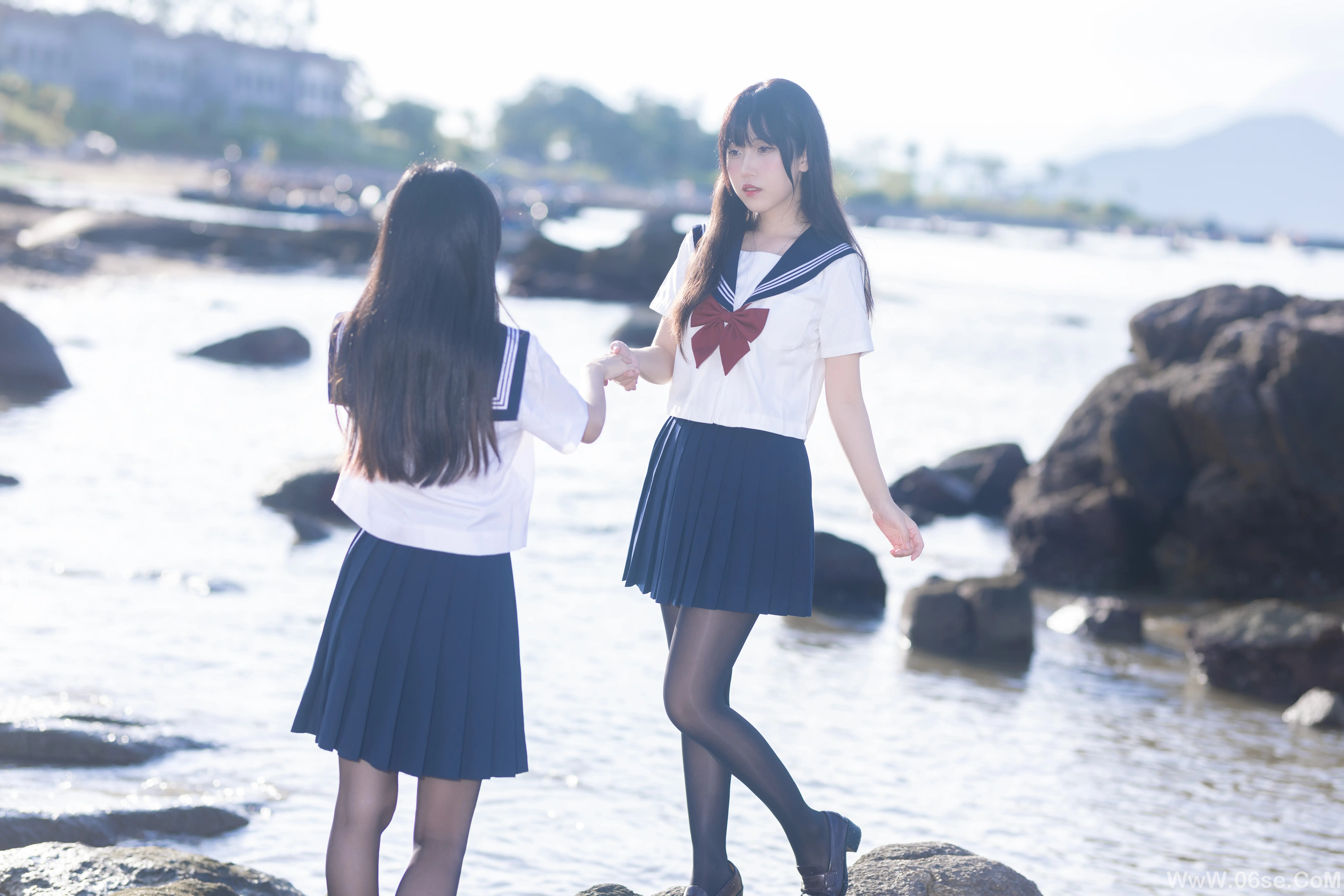 图片[7]-不呆猫 – 水手服百合黑丝 (&三無人型)-六色网