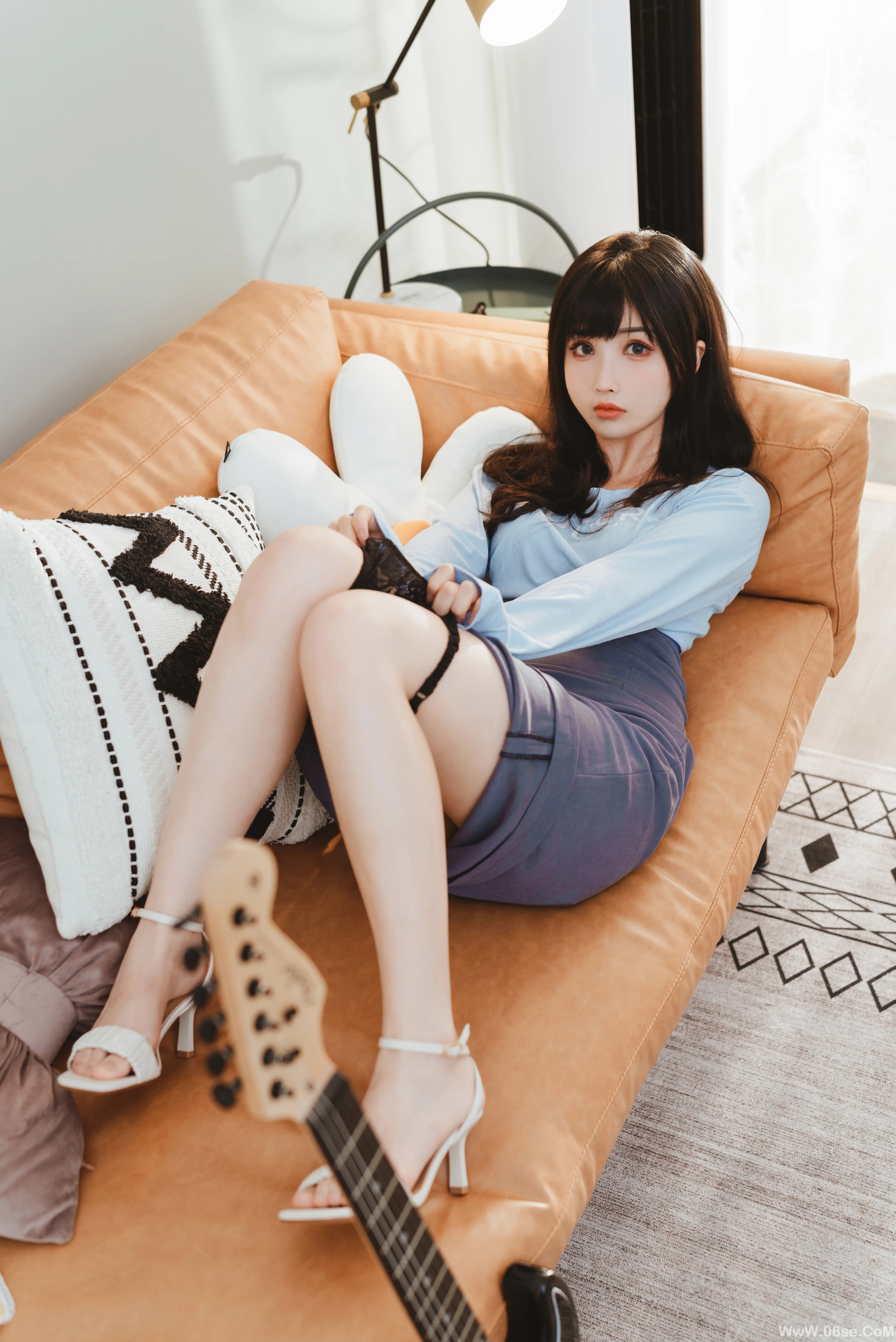 图片[6]-肉扣热热子(rioko凉凉子) 吉他妹妹系带裙-六色网