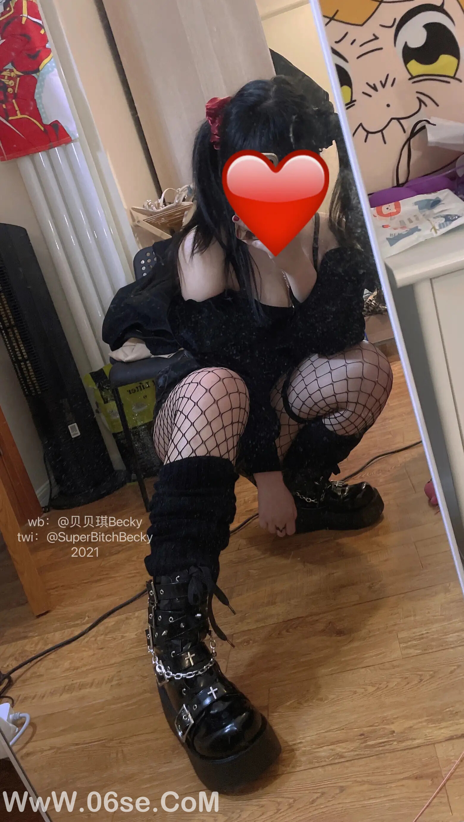 图片[53]-贝贝琪Becky – 对镜黑发辣妹-六色网