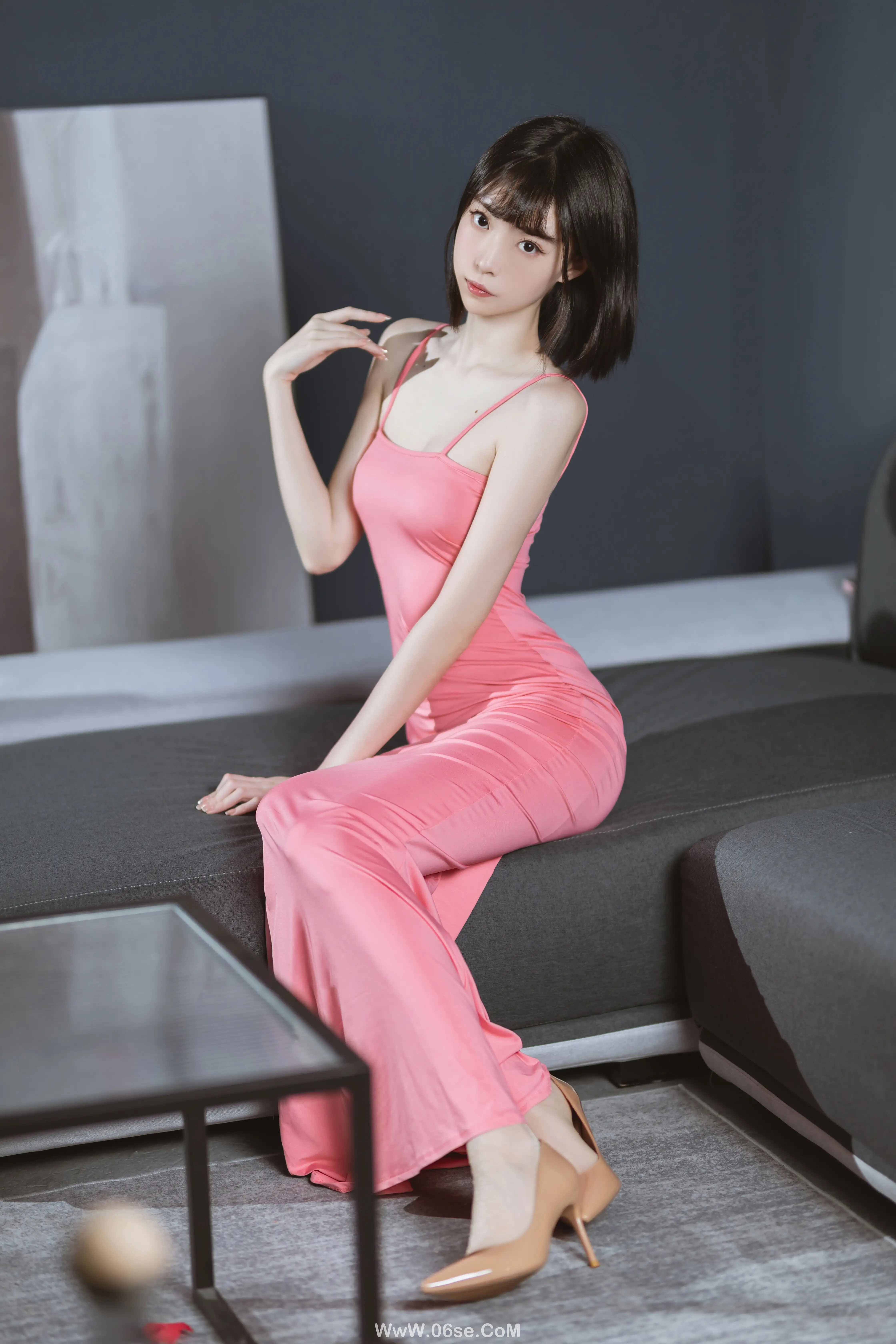 图片[15]-许岚LAN 粉色长裙-六色网