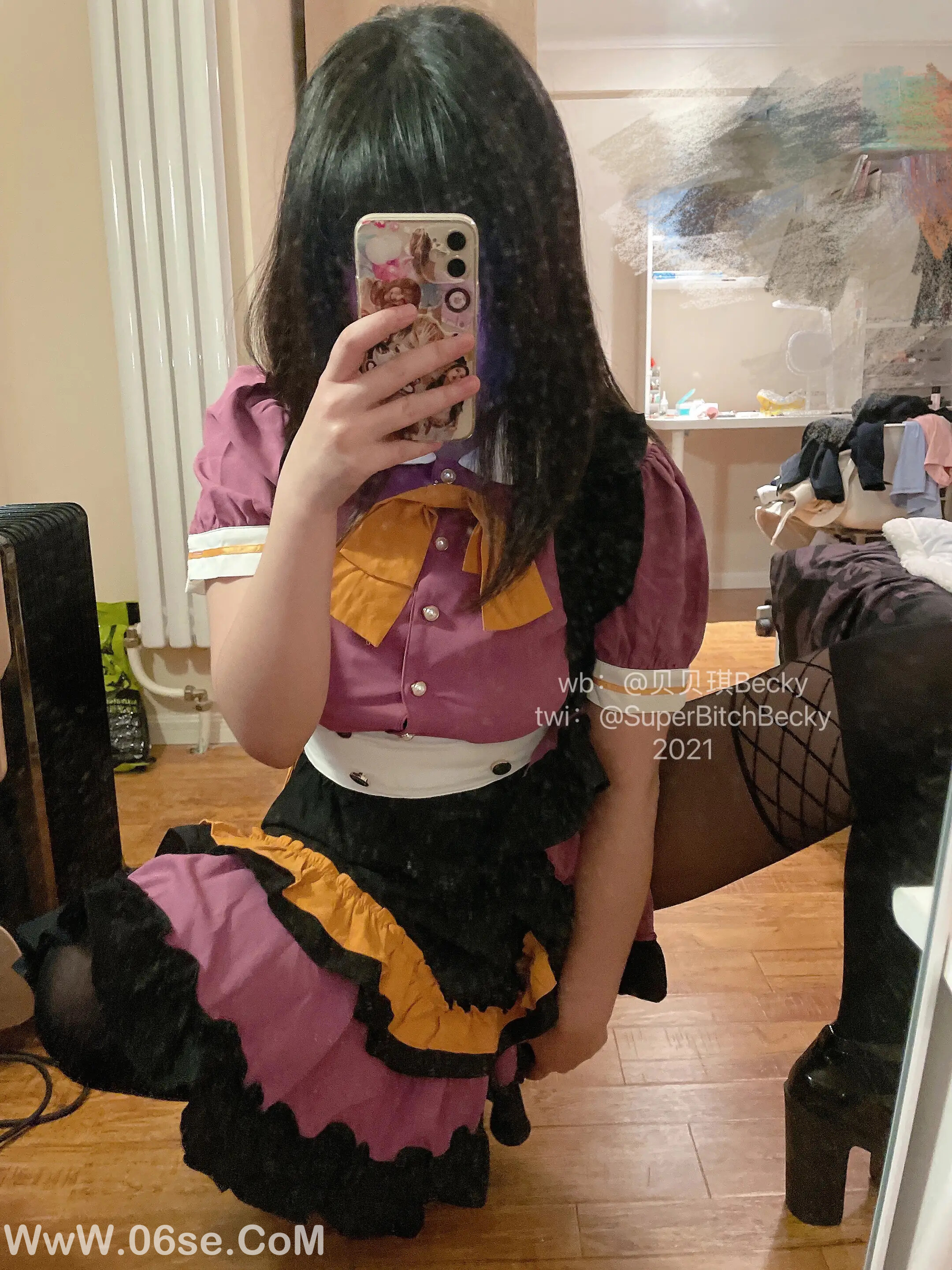 图片[44]-贝贝琪Becky – 对镜黑发辣妹-六色网