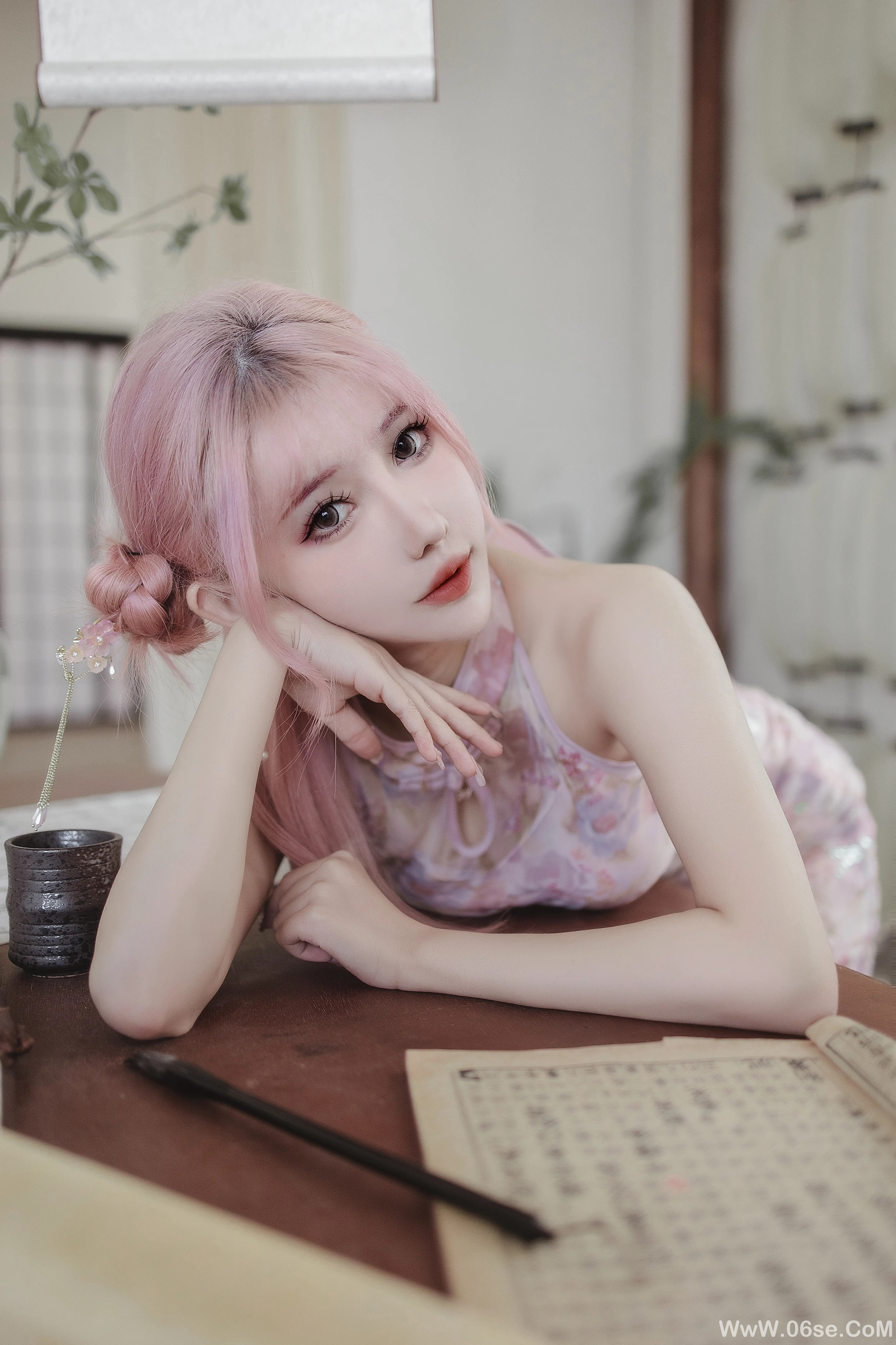 图片[17]-仙女月 粉色旗袍-六色网