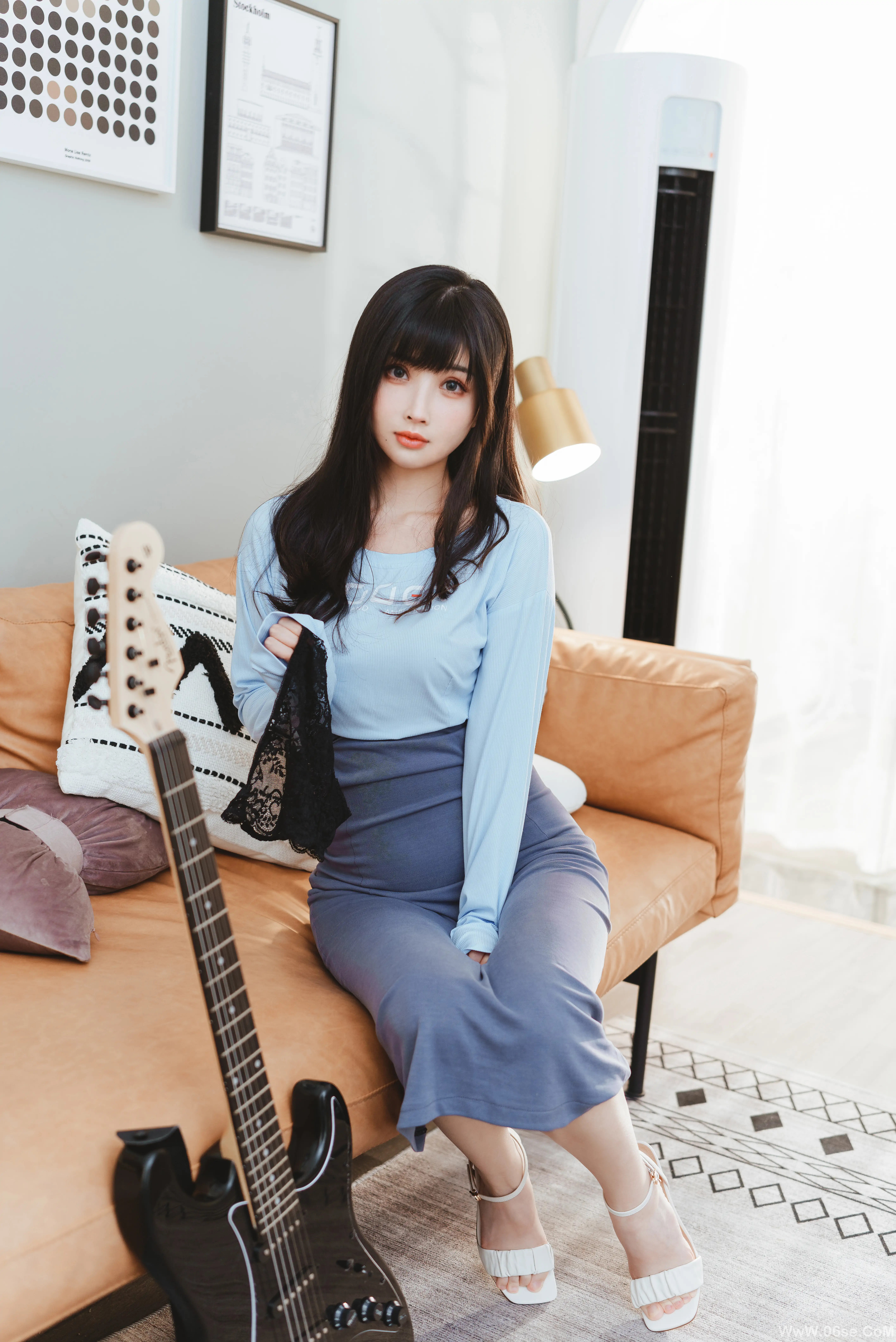图片[8]-肉扣热热子(rioko凉凉子) 吉他妹妹系带裙-六色网