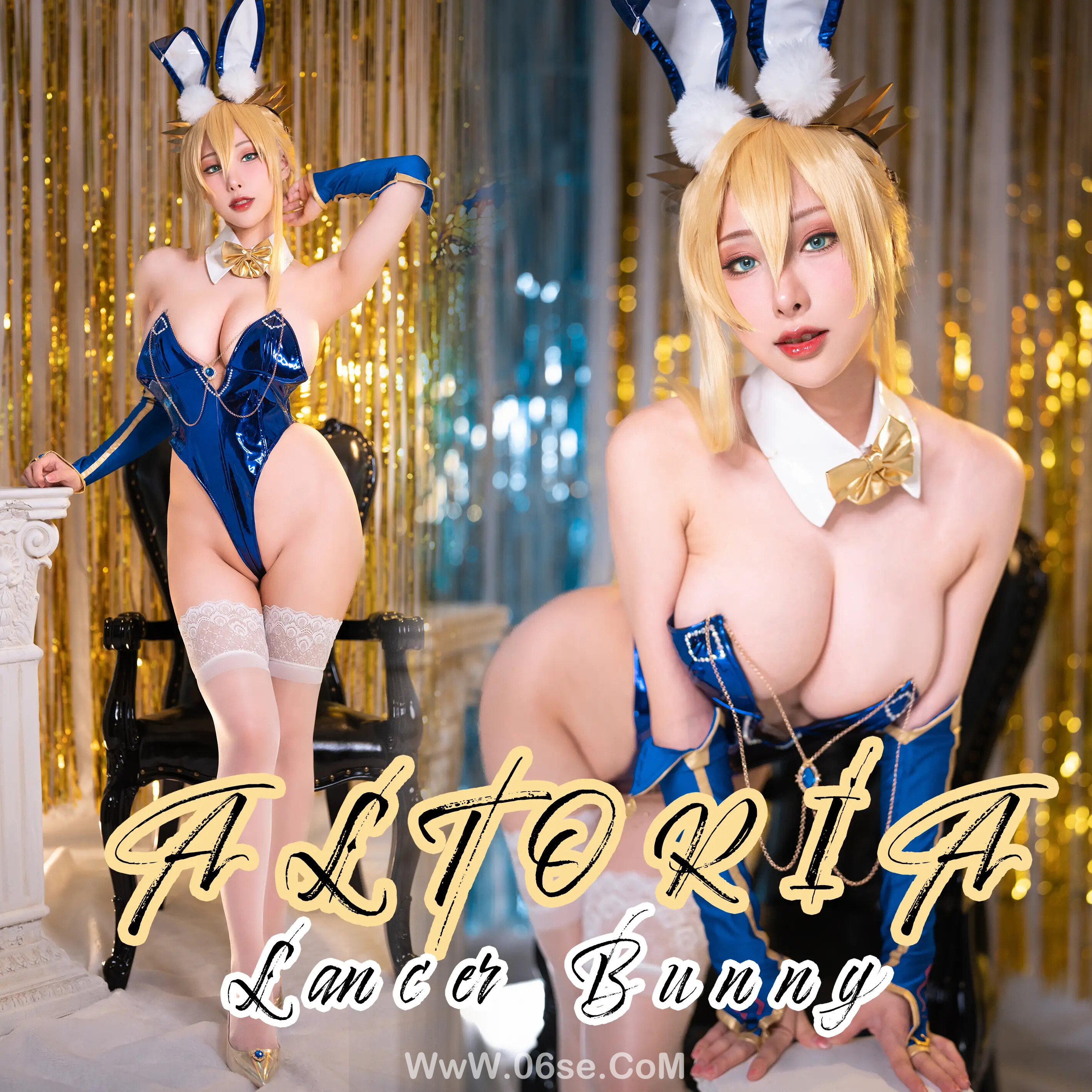 雨波_藍金兔女郎-六色网