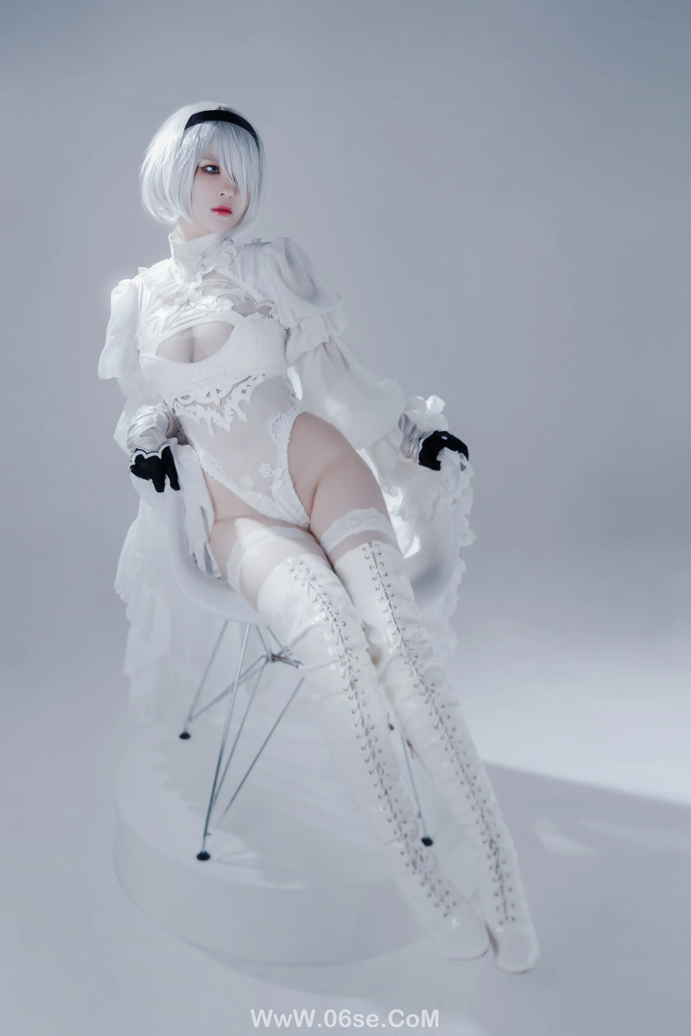 图片[29]-半半子 – 2B ヨルハ二号B型 白いドレス-六色网