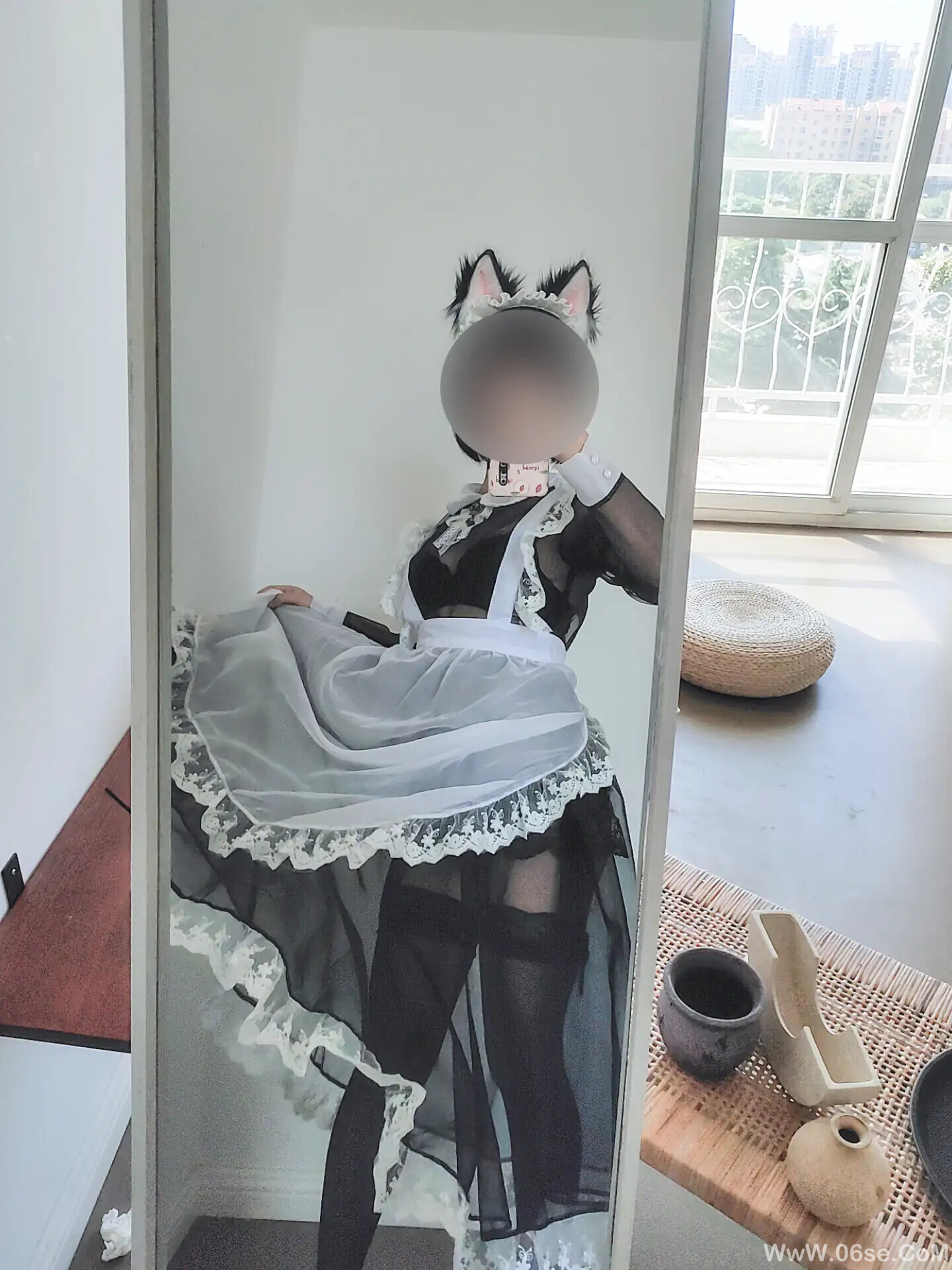 图片[13]-蠢沫沫 – 透明女仆 自拍-六色网