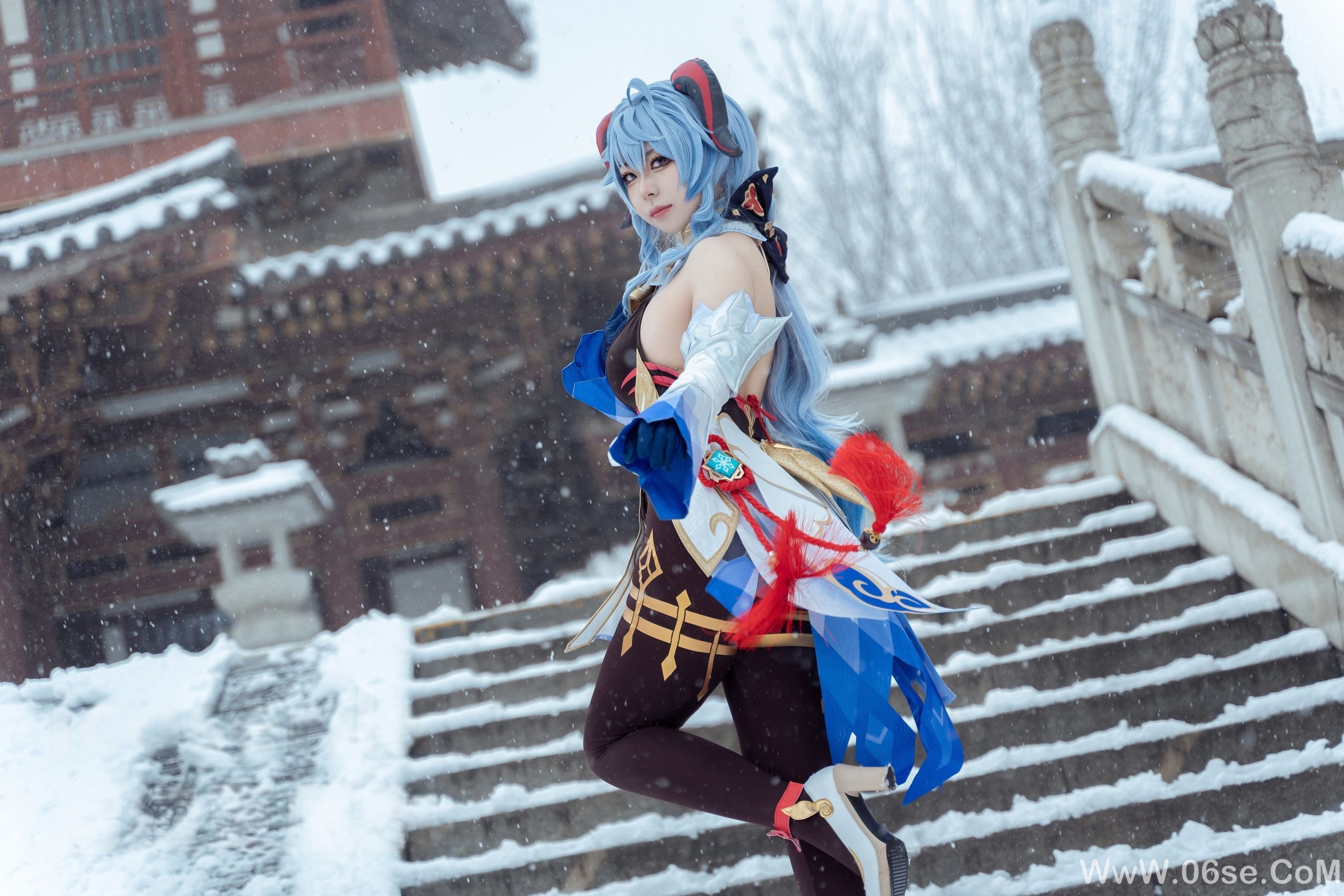 图片[39]-虎森森 – 原神 甘雨 雪景 [42P]-六色网