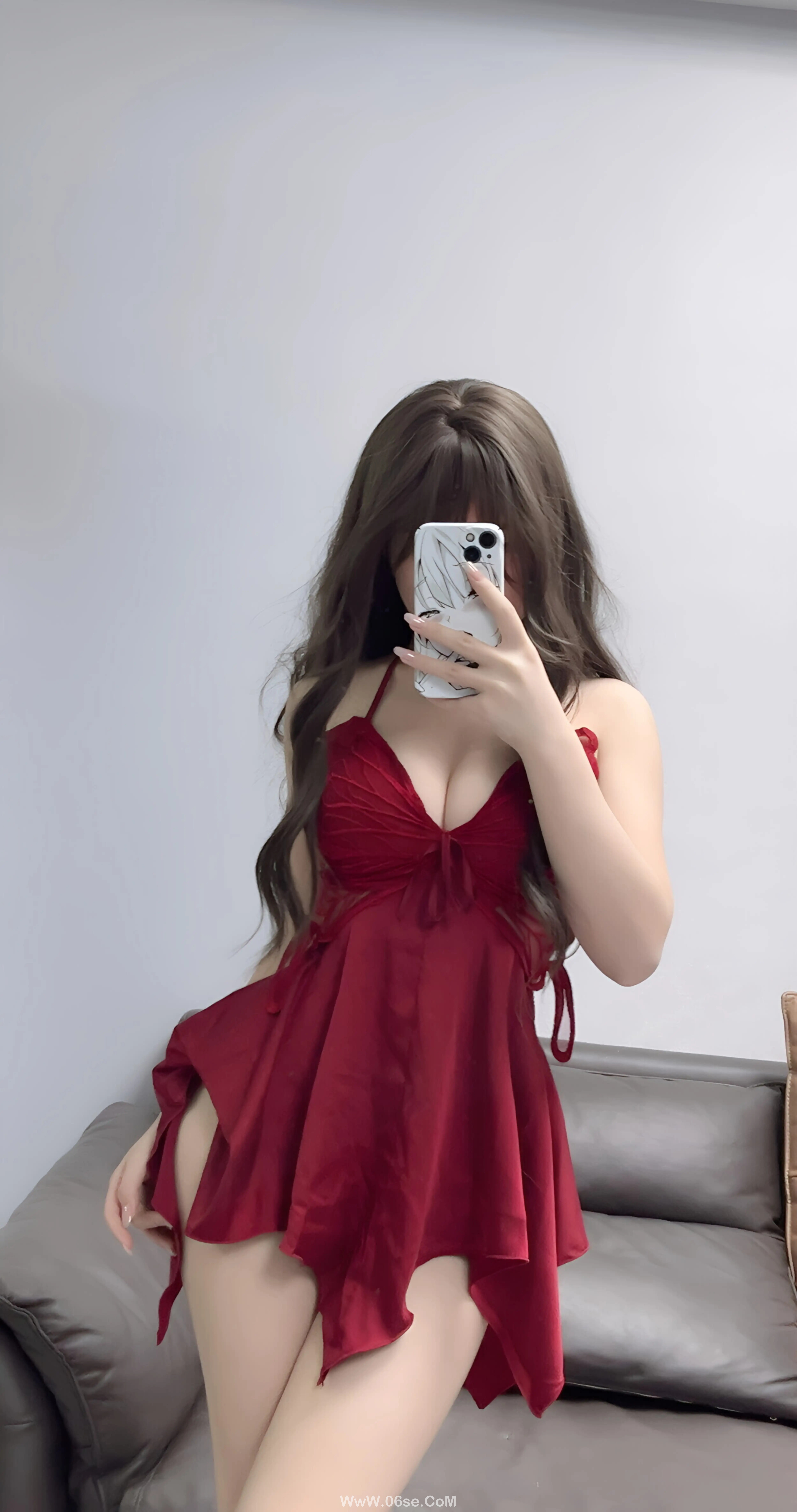 图片[127]-Bangni邦尼 – 圣诞尼尔+红裙自拍-六色网