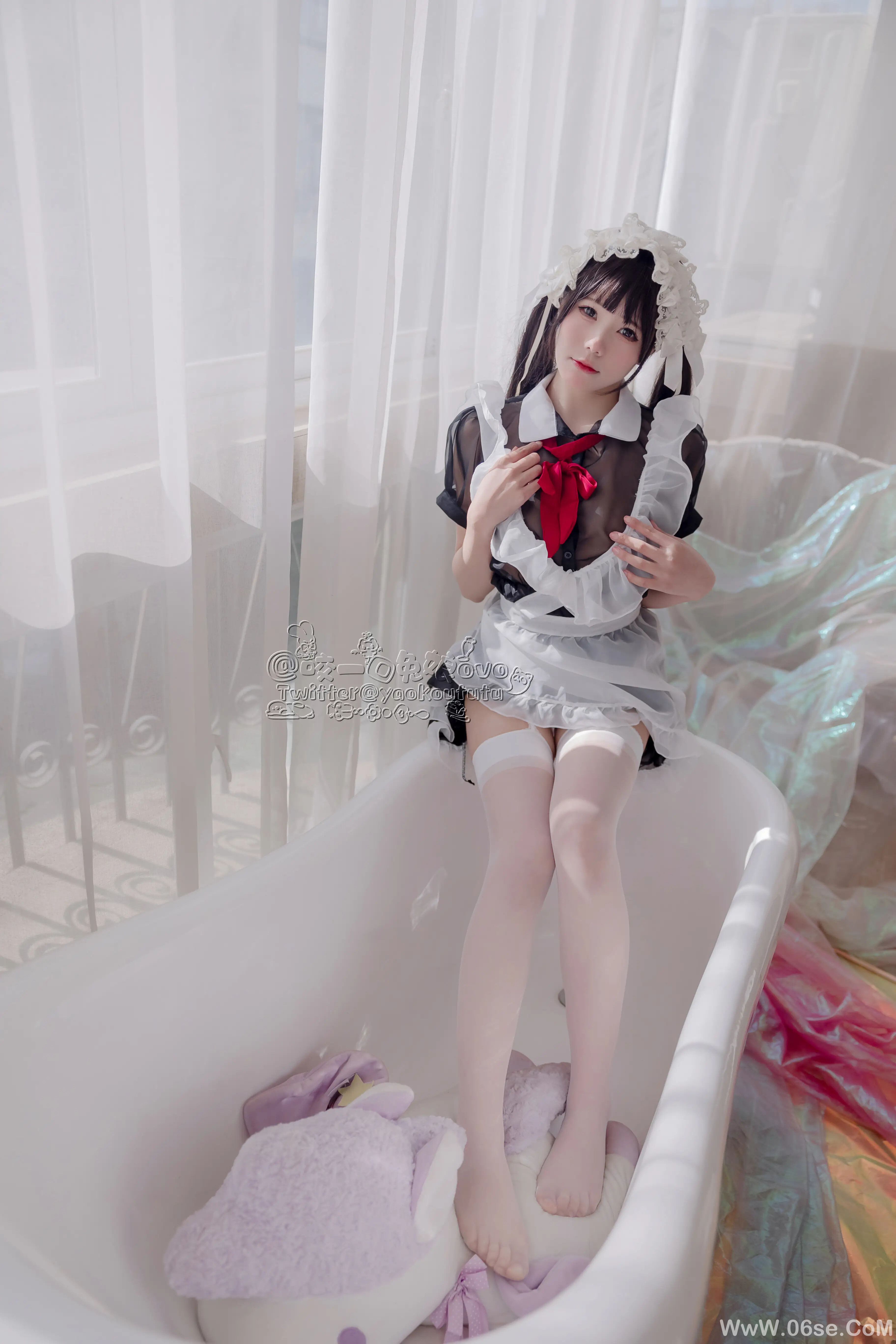 图片[12]-咬一口兔娘 黑白女仆-六色网