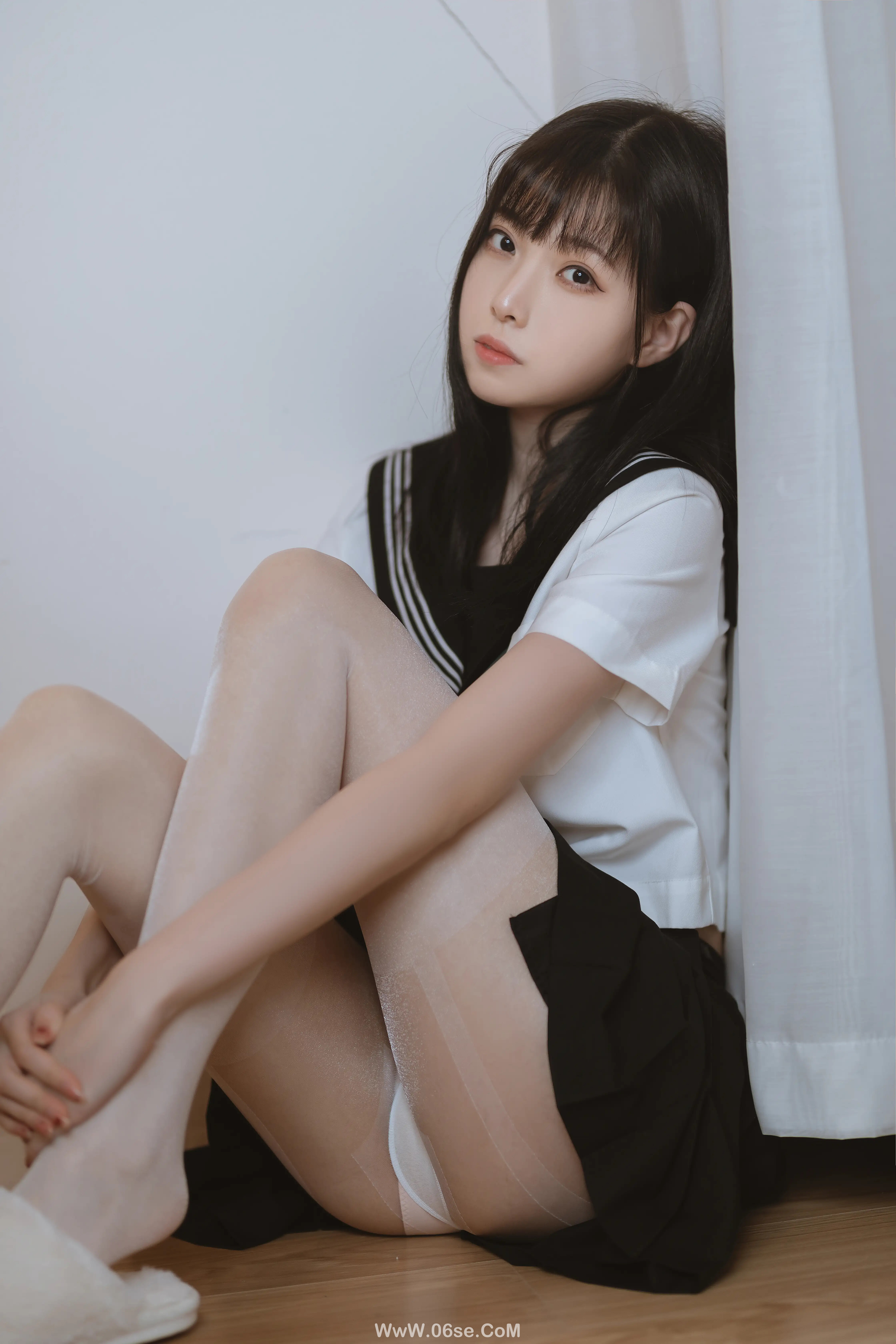 图片[18]-许岚LAN 白丝水手服-六色网