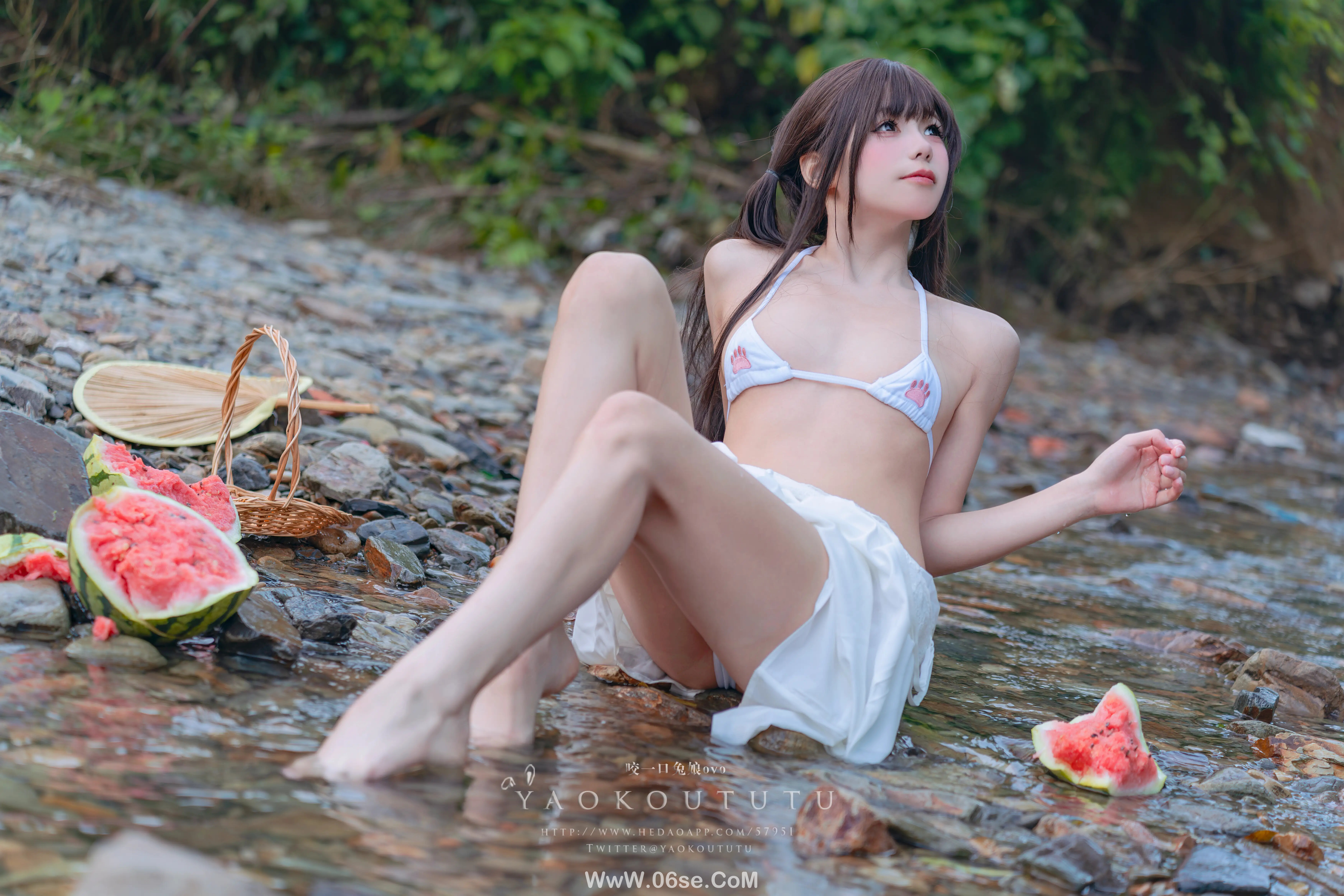 图片[42]-咬一口兔娘 溯溪之夏-六色网