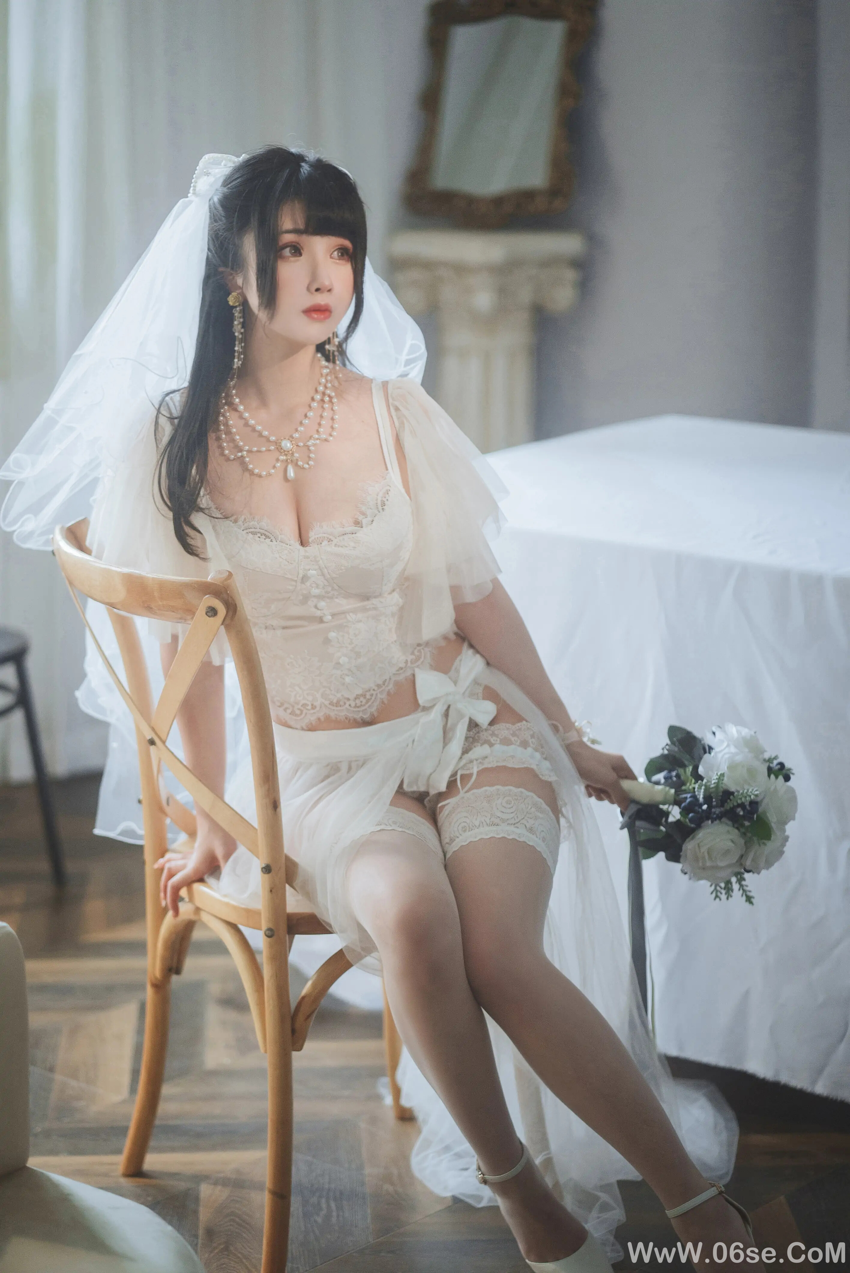图片[2]-肉扣热热子(rioko凉凉子) 透明婚纱-六色网