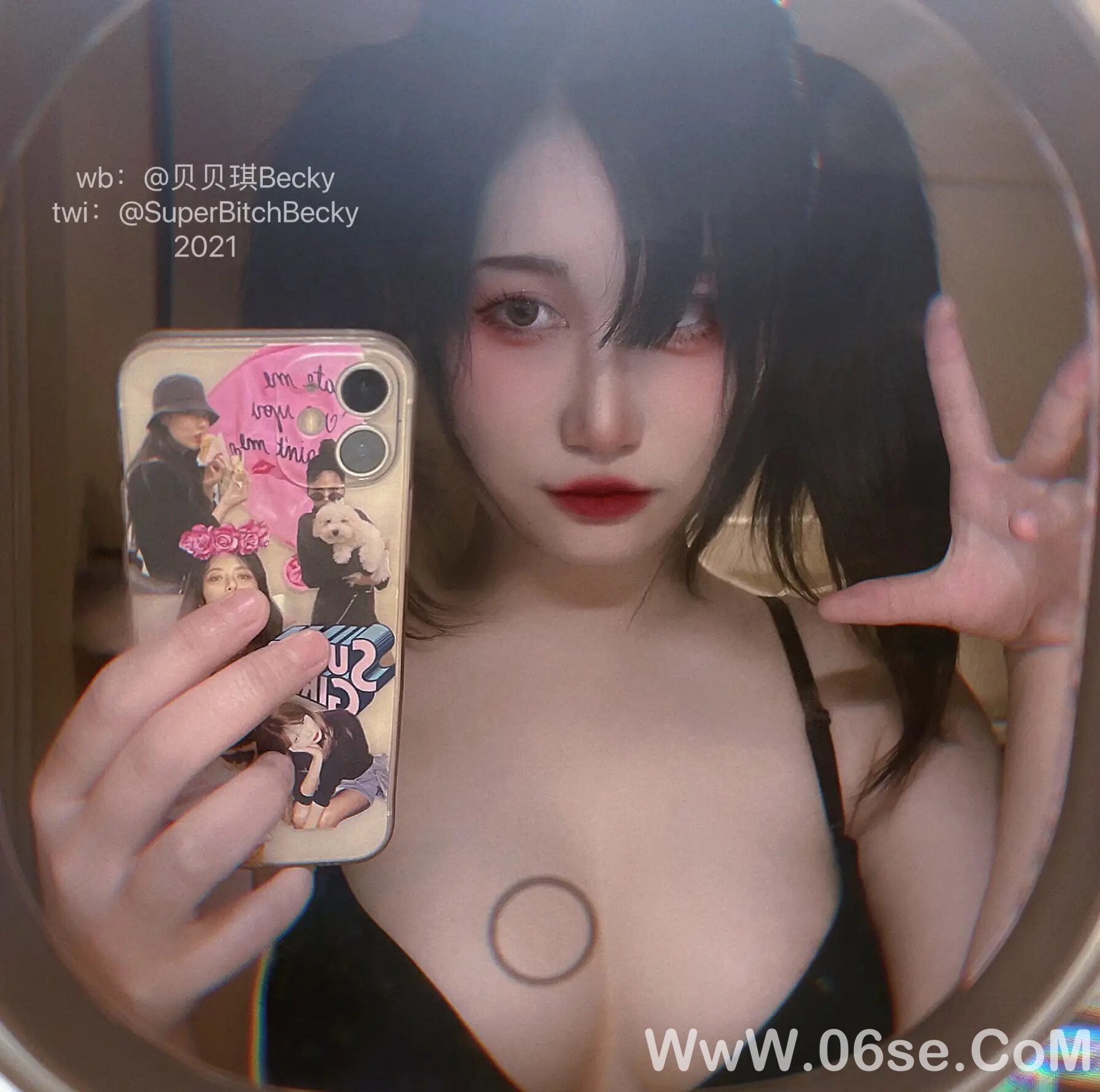 图片[99]-贝贝琪Becky – 对镜黑发辣妹-六色网