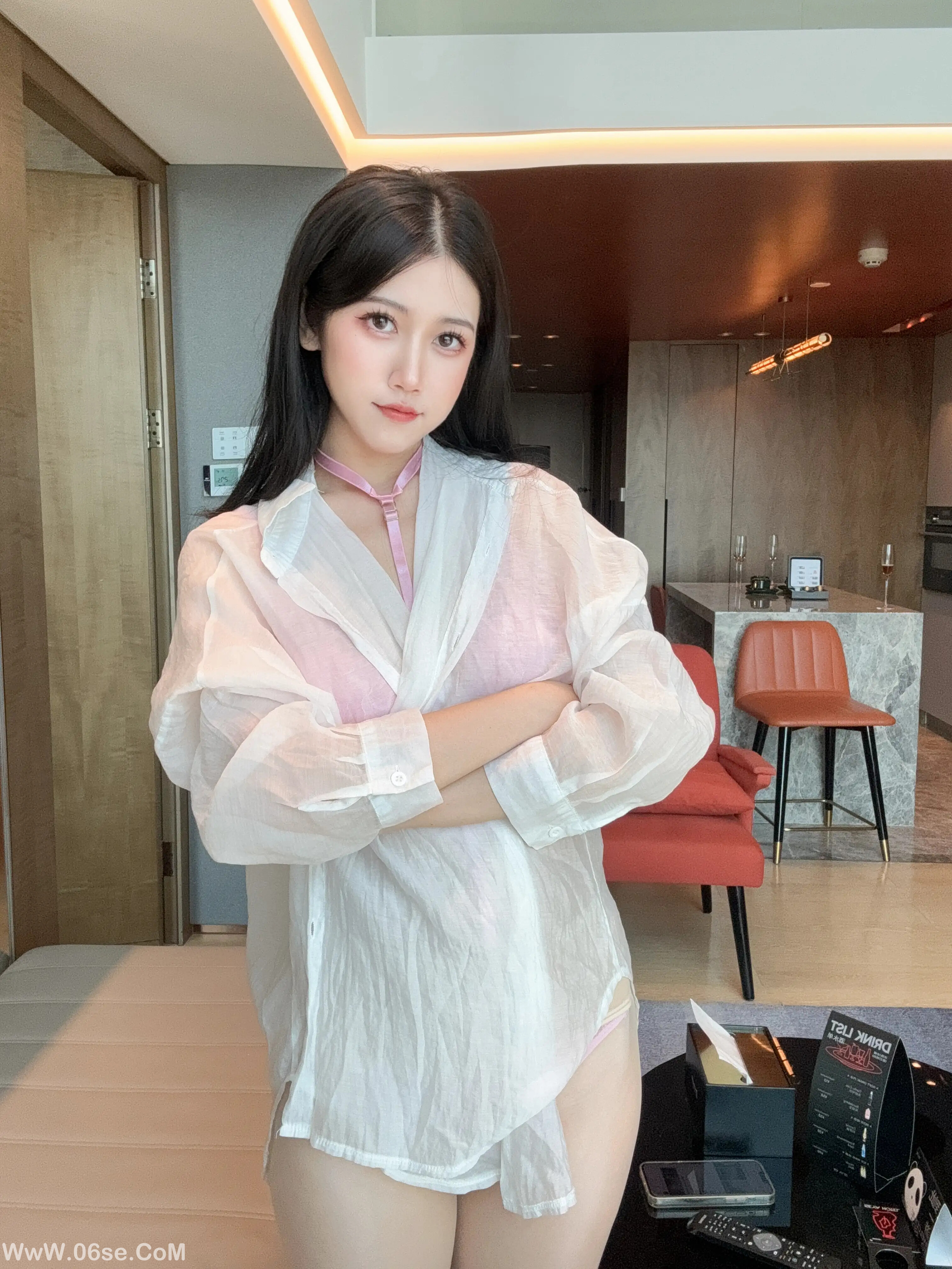 图片[5]-不呆猫 – 粉色衬衣女友-六色网