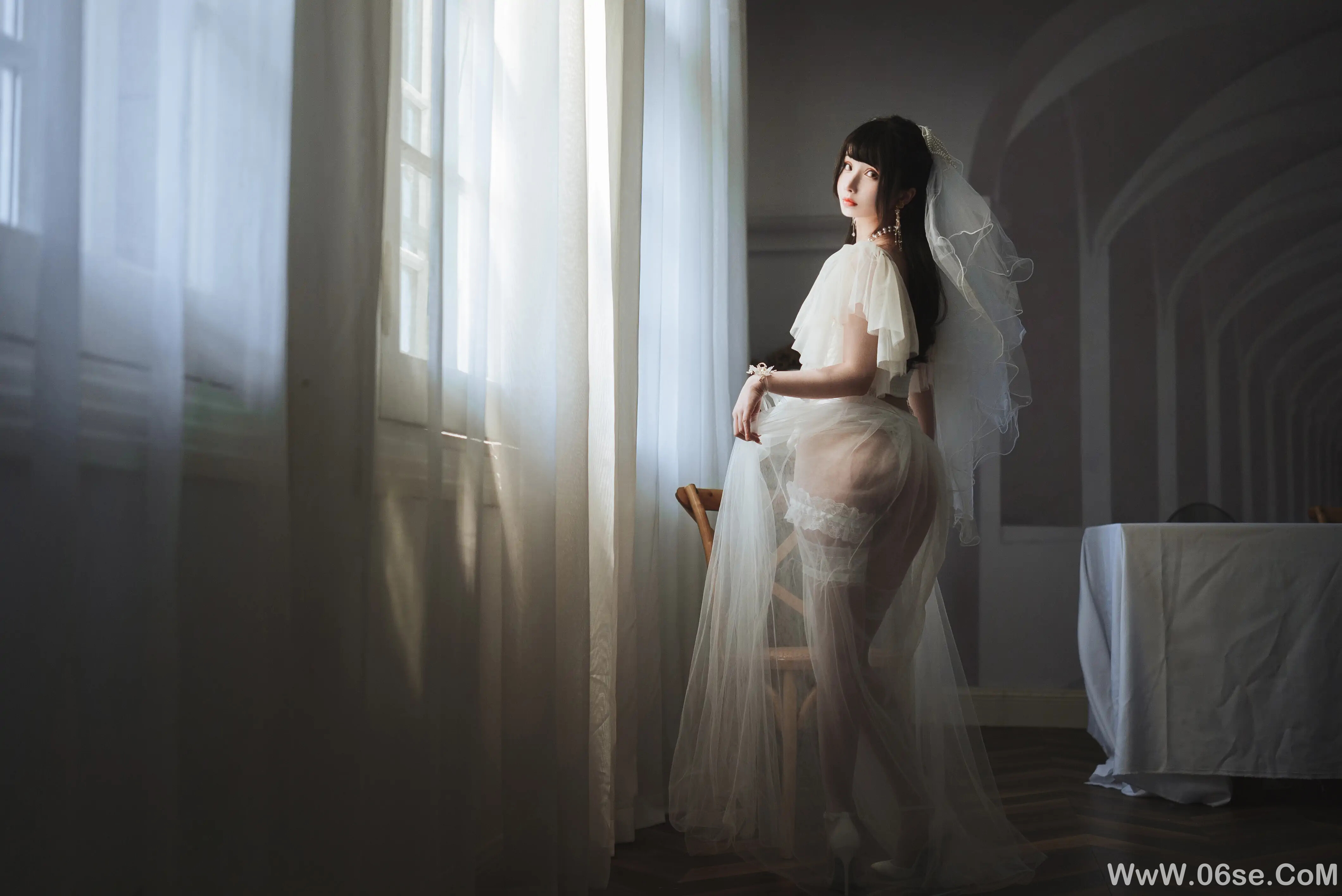 图片[15]-肉扣热热子(rioko凉凉子) 透明婚纱-六色网