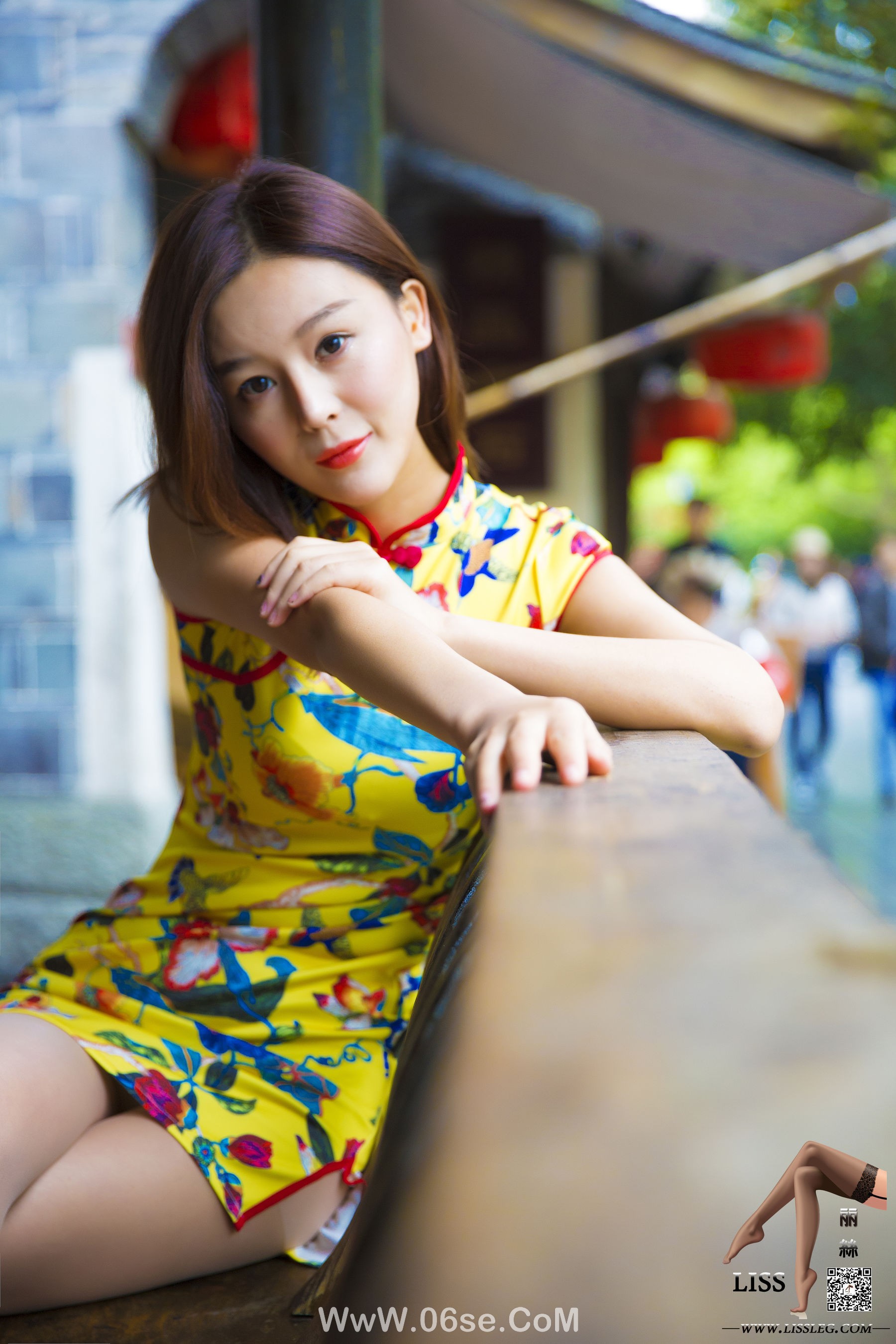 图片[37]-[丽丝映像GIRLISS] 梁冰 黄色的旗袍丝 [77P]-六色网
