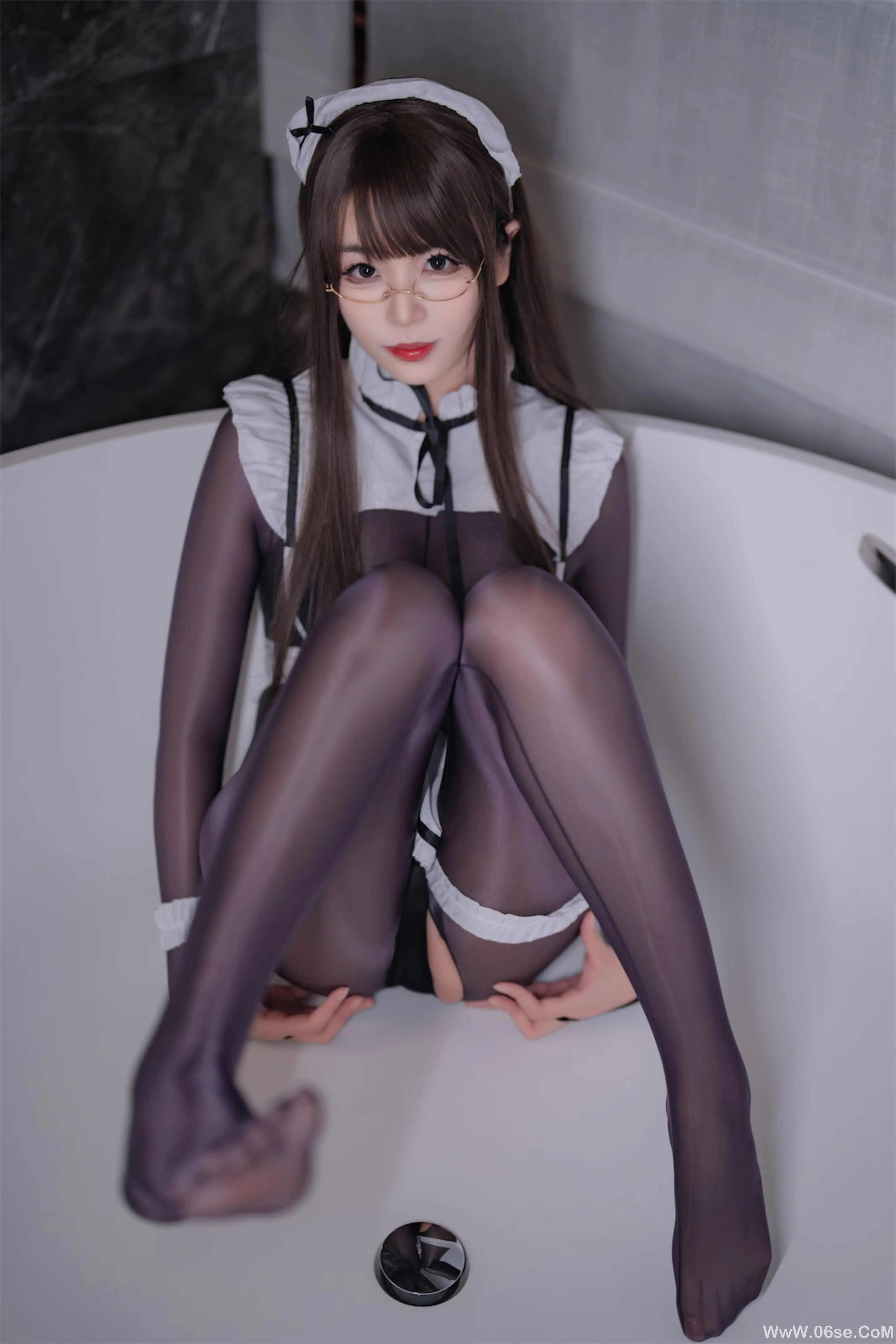 图片[28]-轩萧学姐 – 连体丝女仆-六色网