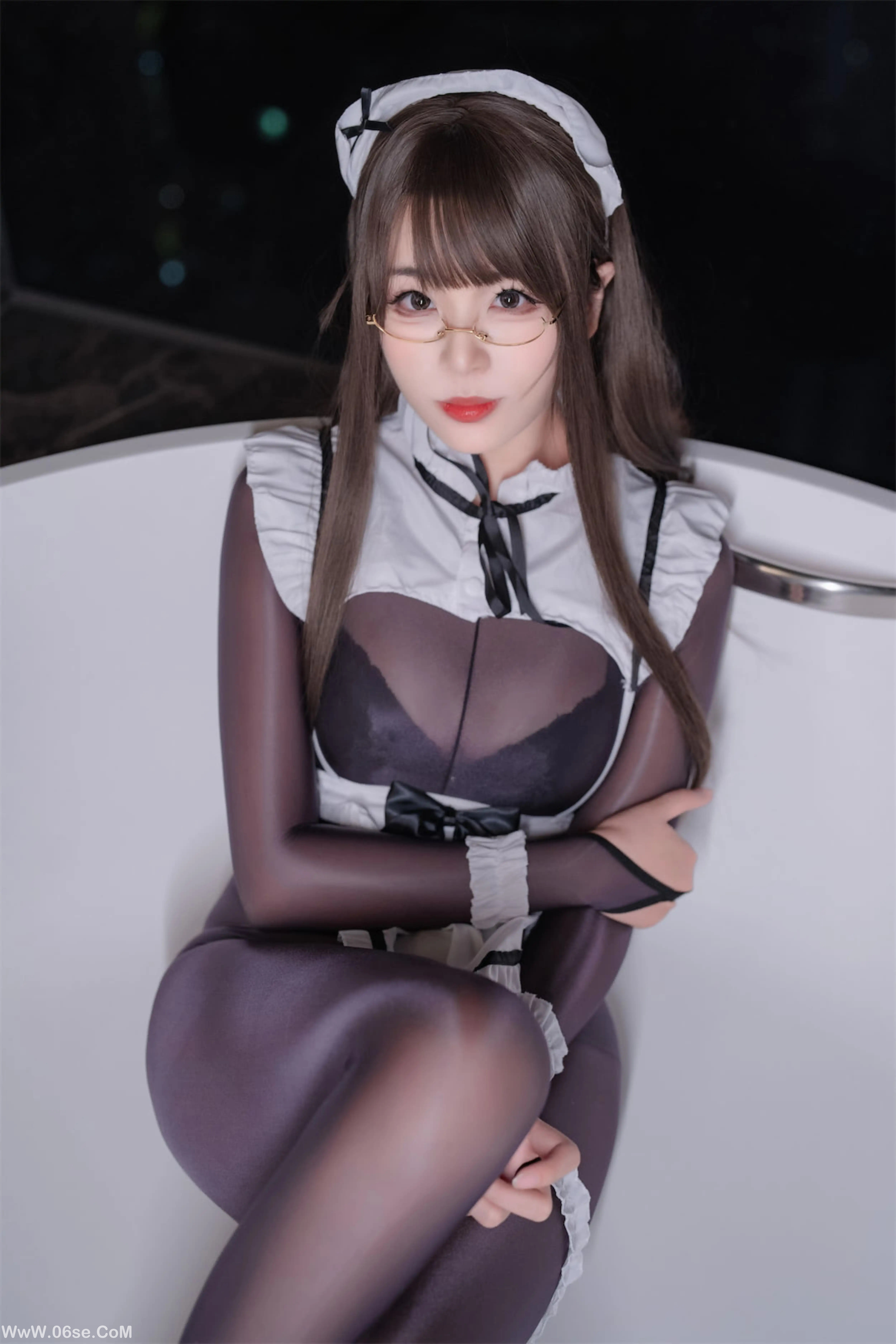 图片[42]-轩萧学姐 – 连体丝女仆-六色网
