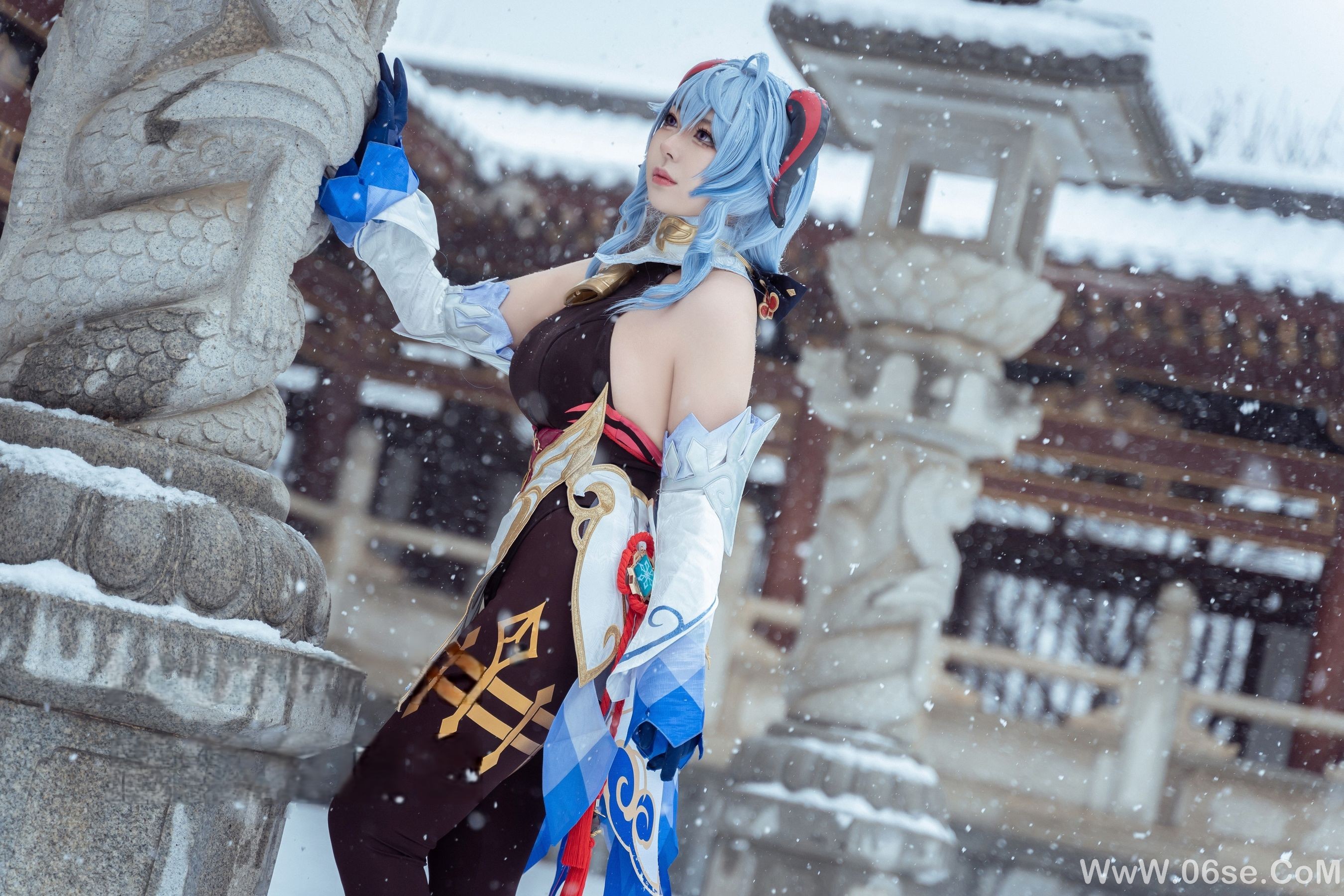 图片[13]-虎森森 – 原神 甘雨 雪景 [42P]-六色网