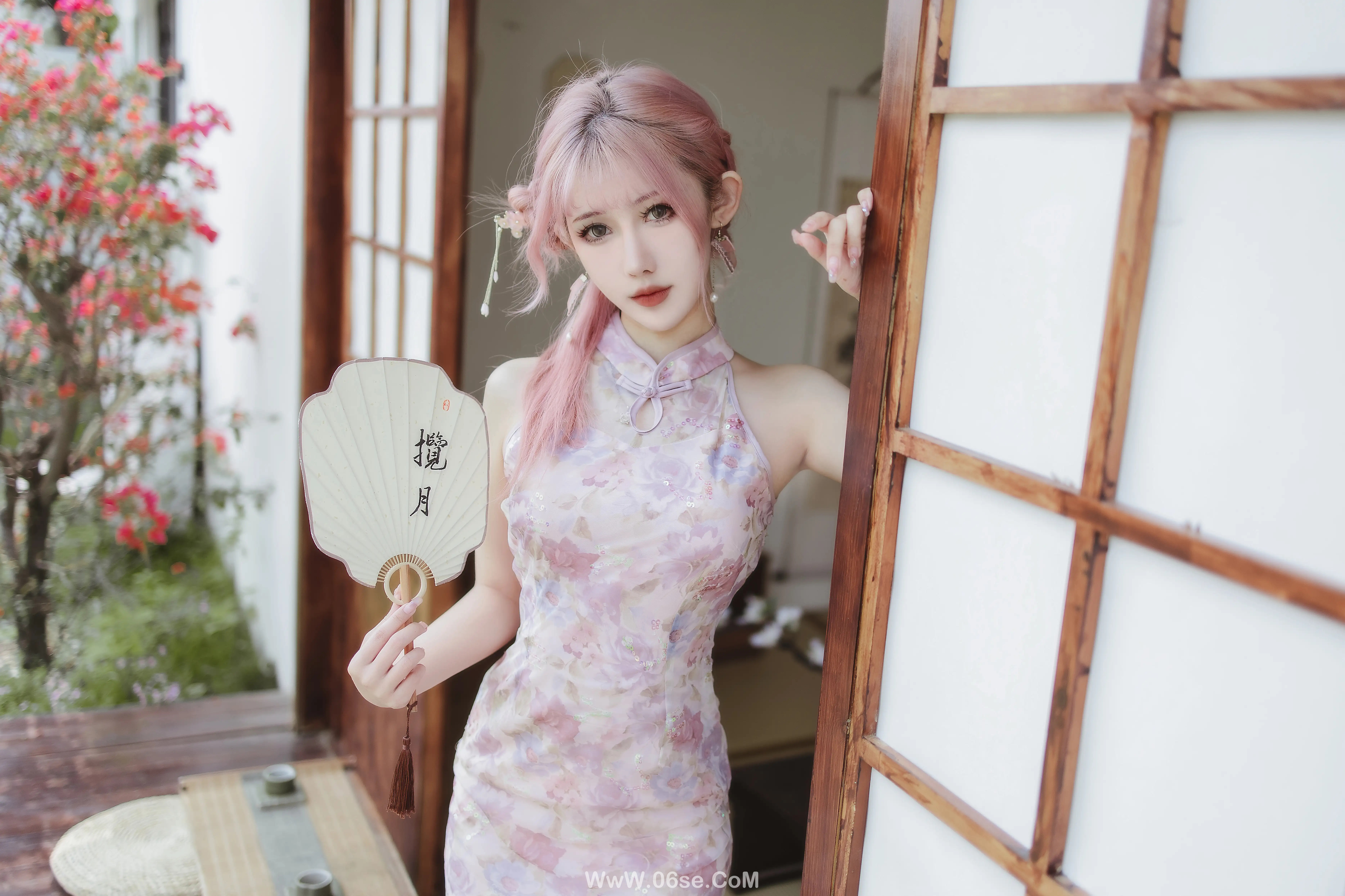 图片[13]-仙女月 粉色旗袍-六色网