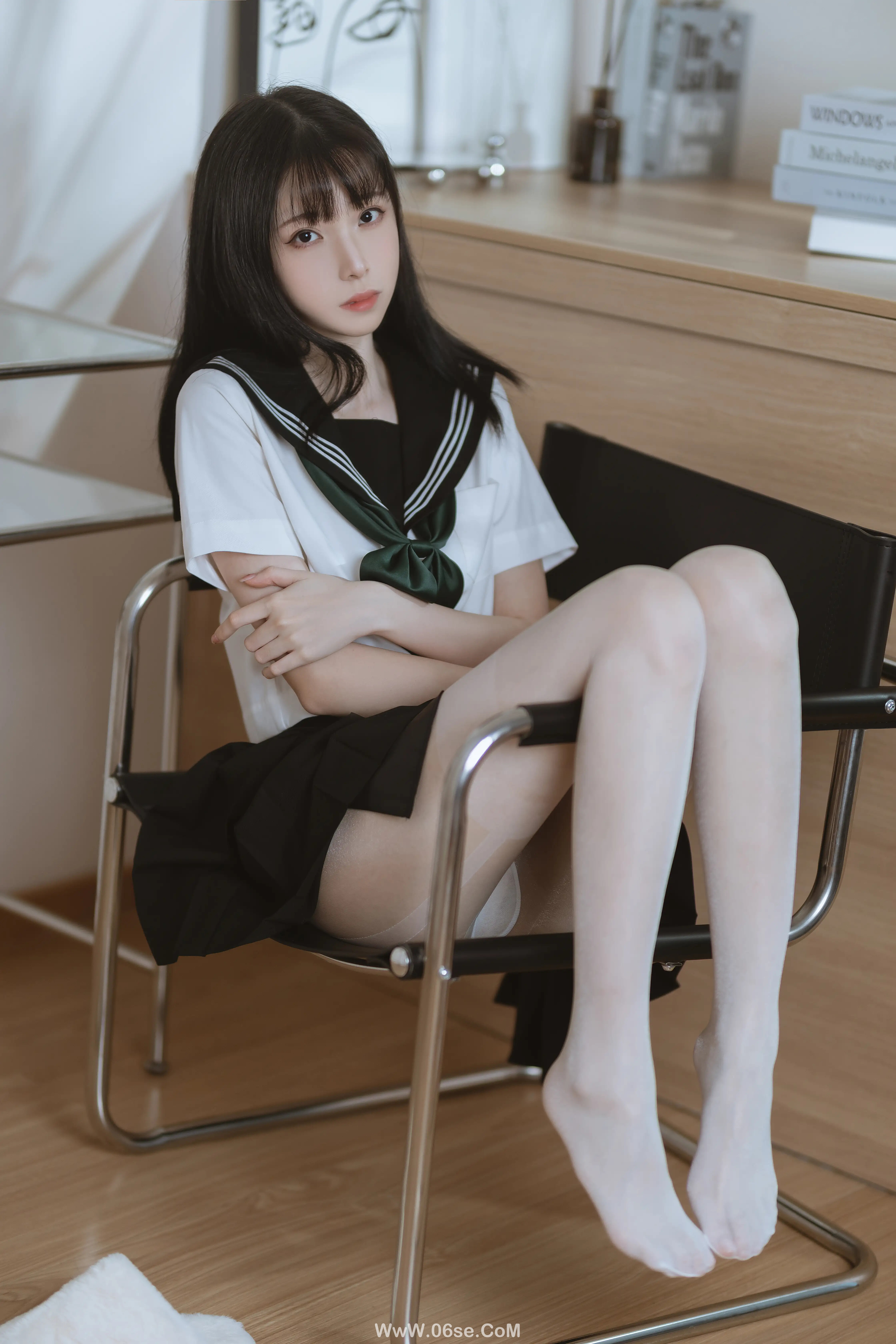 图片[12]-许岚LAN 白丝水手服-六色网