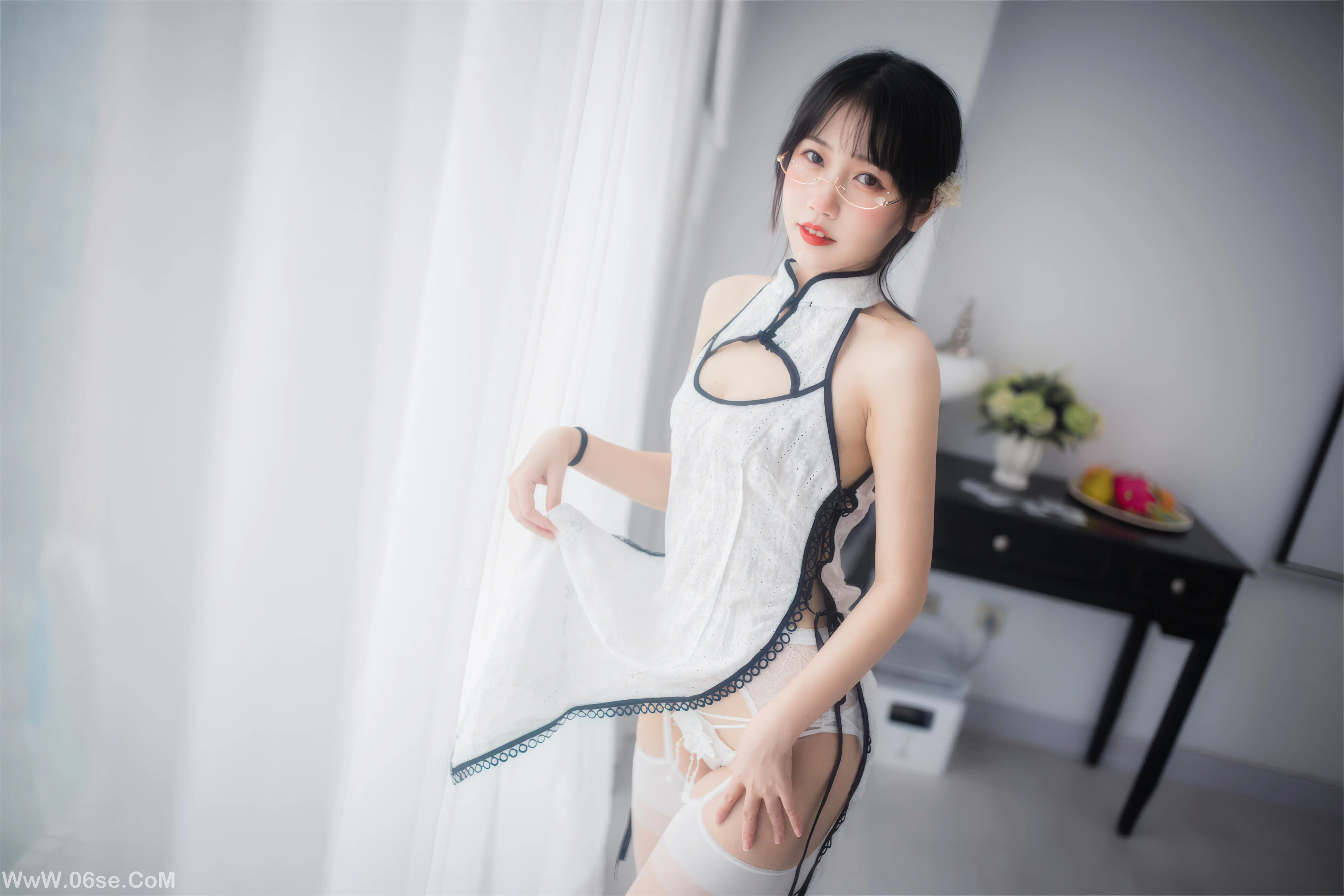 图片[30]-不呆猫 – 人妻白旗袍-六色网