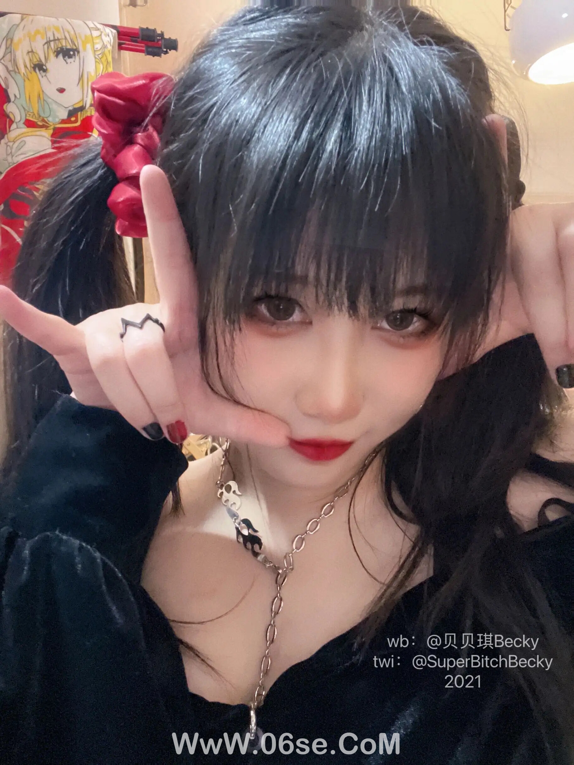 图片[45]-贝贝琪Becky – 对镜黑发辣妹-六色网