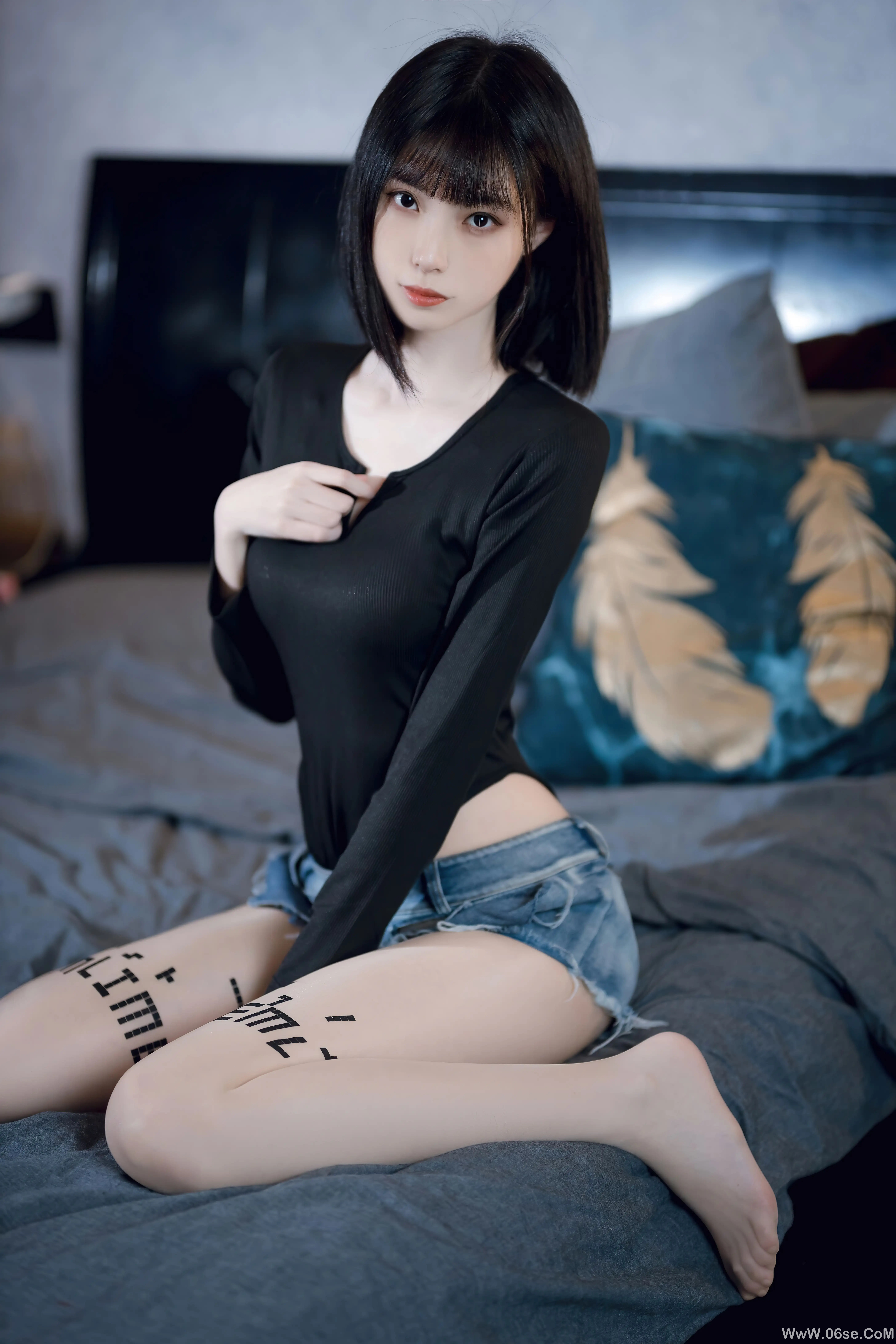 图片[9]-许岚LAN 纯欲牛仔短裤2-六色网