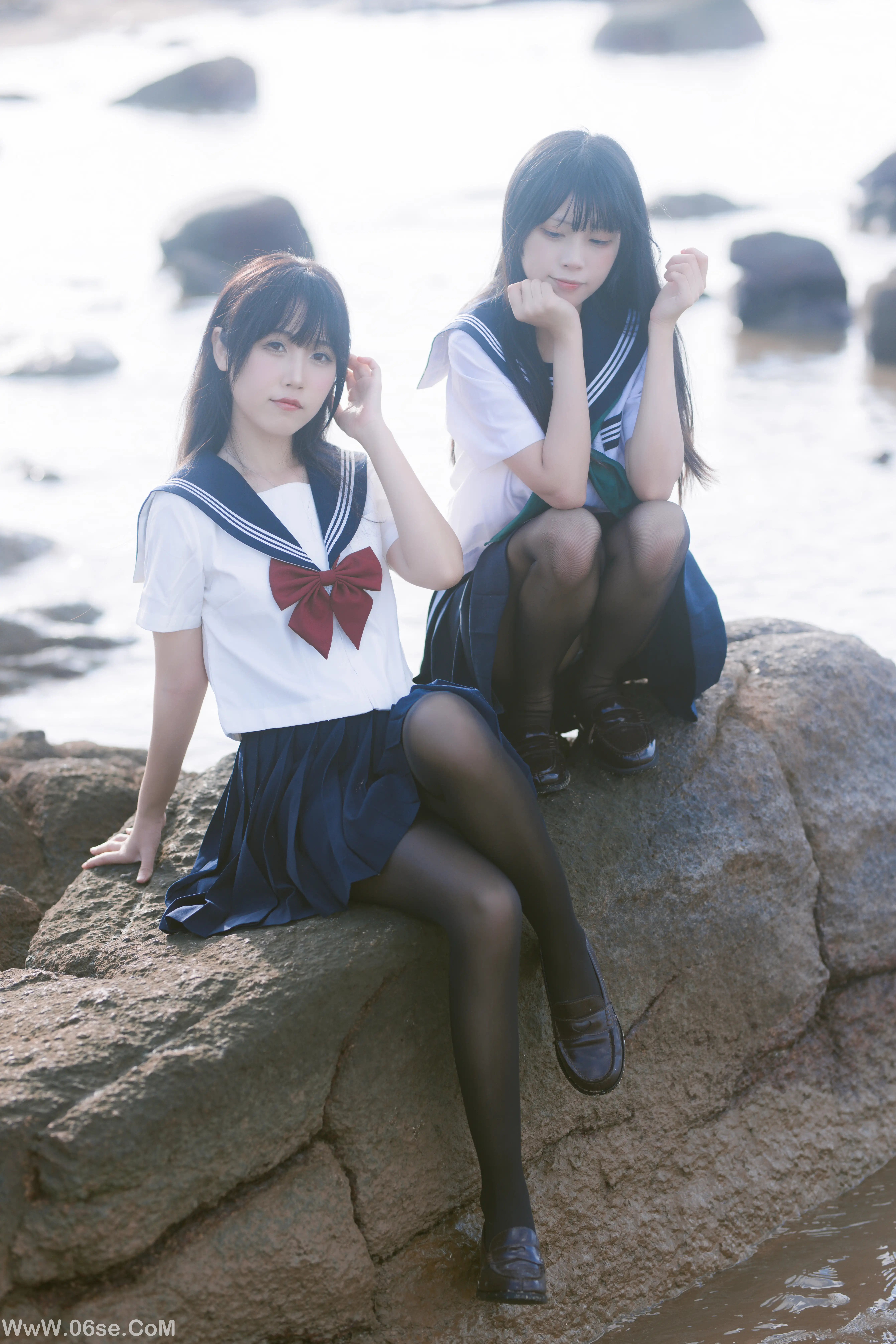 图片[11]-不呆猫 – 水手服百合黑丝 (&三無人型)-六色网