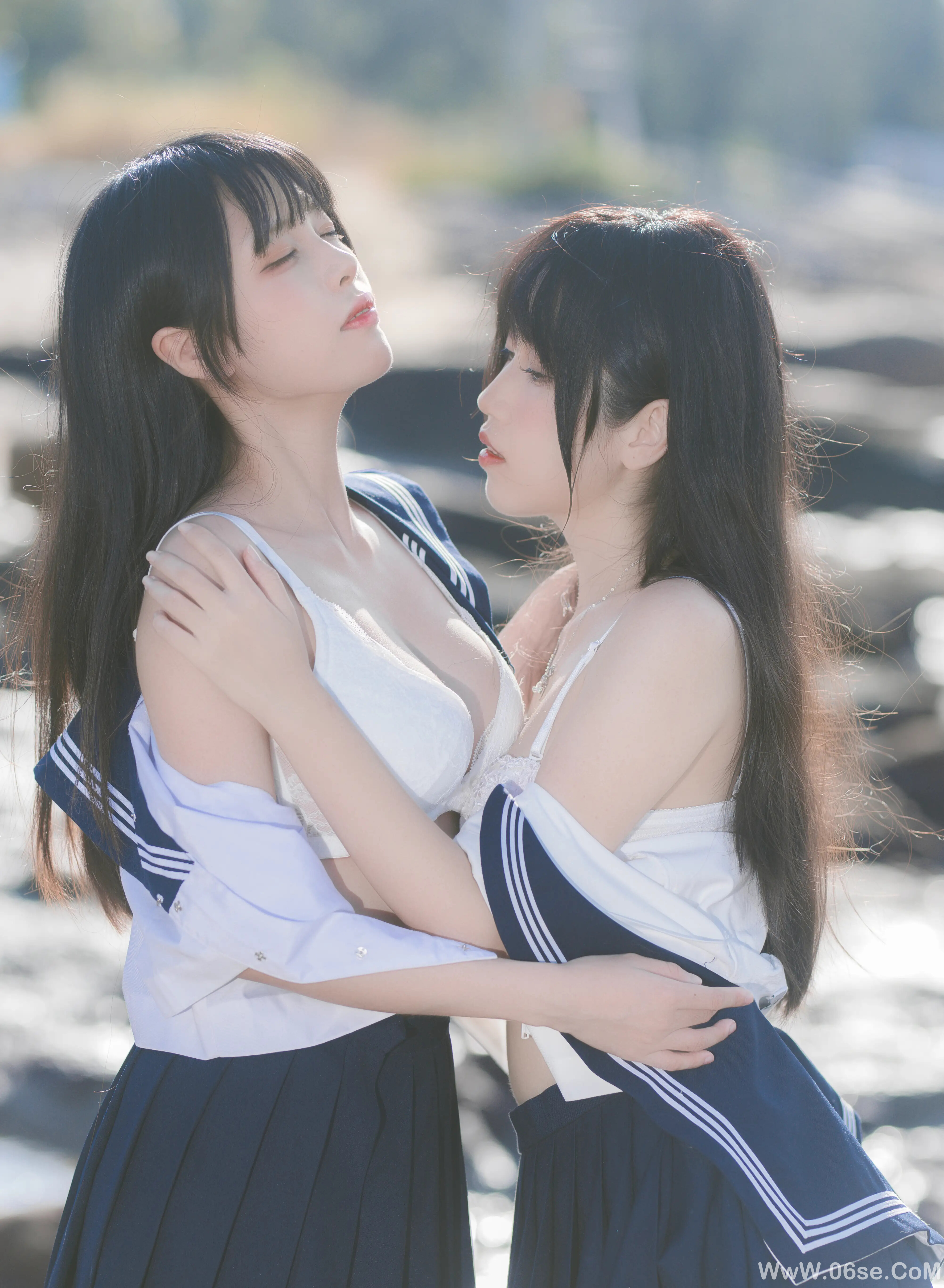 图片[26]-不呆猫 – 水手服百合黑丝 (&三無人型)-六色网