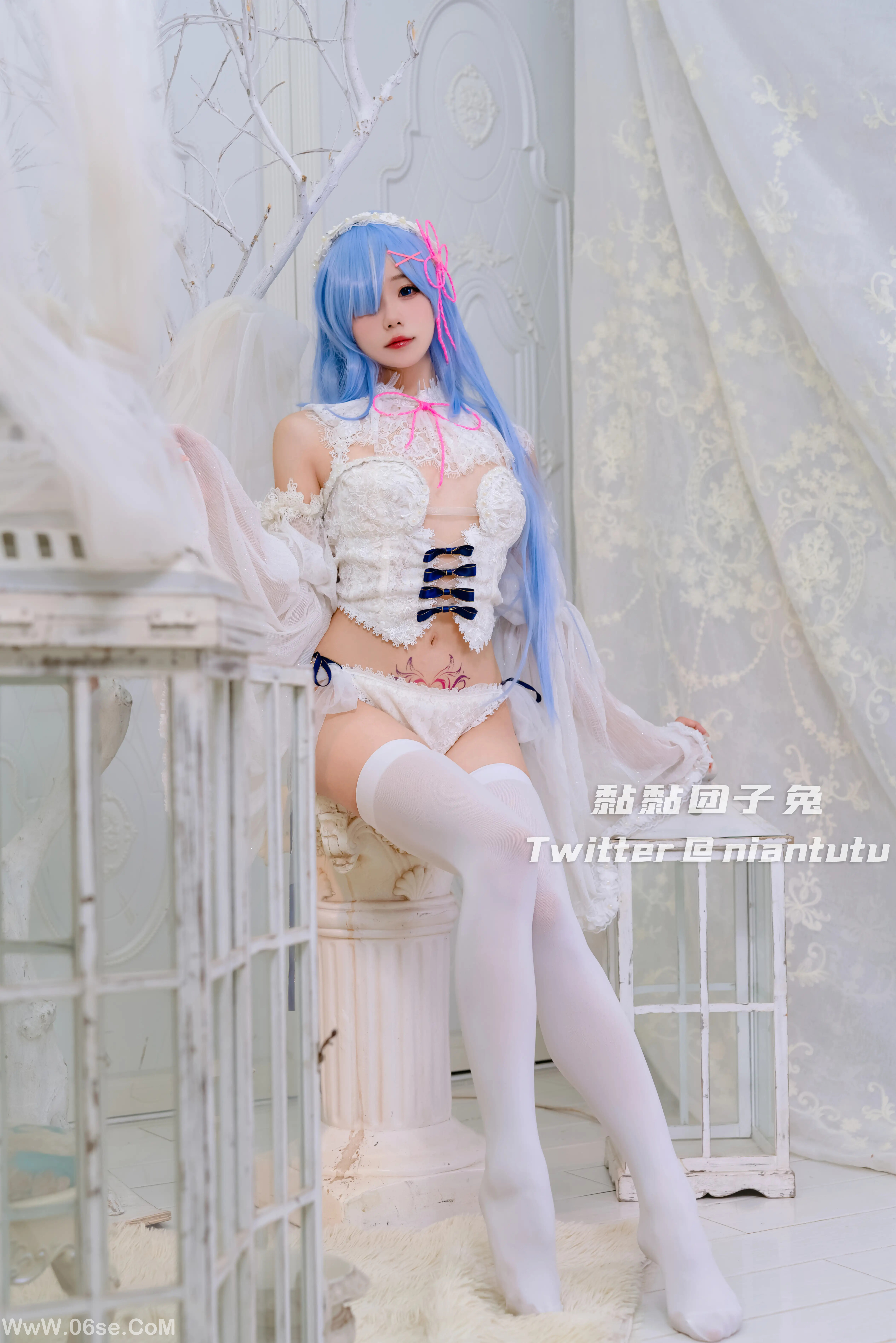 图片[17]-咬一口兔娘 t3特典-白丝长发蕾姆-六色网