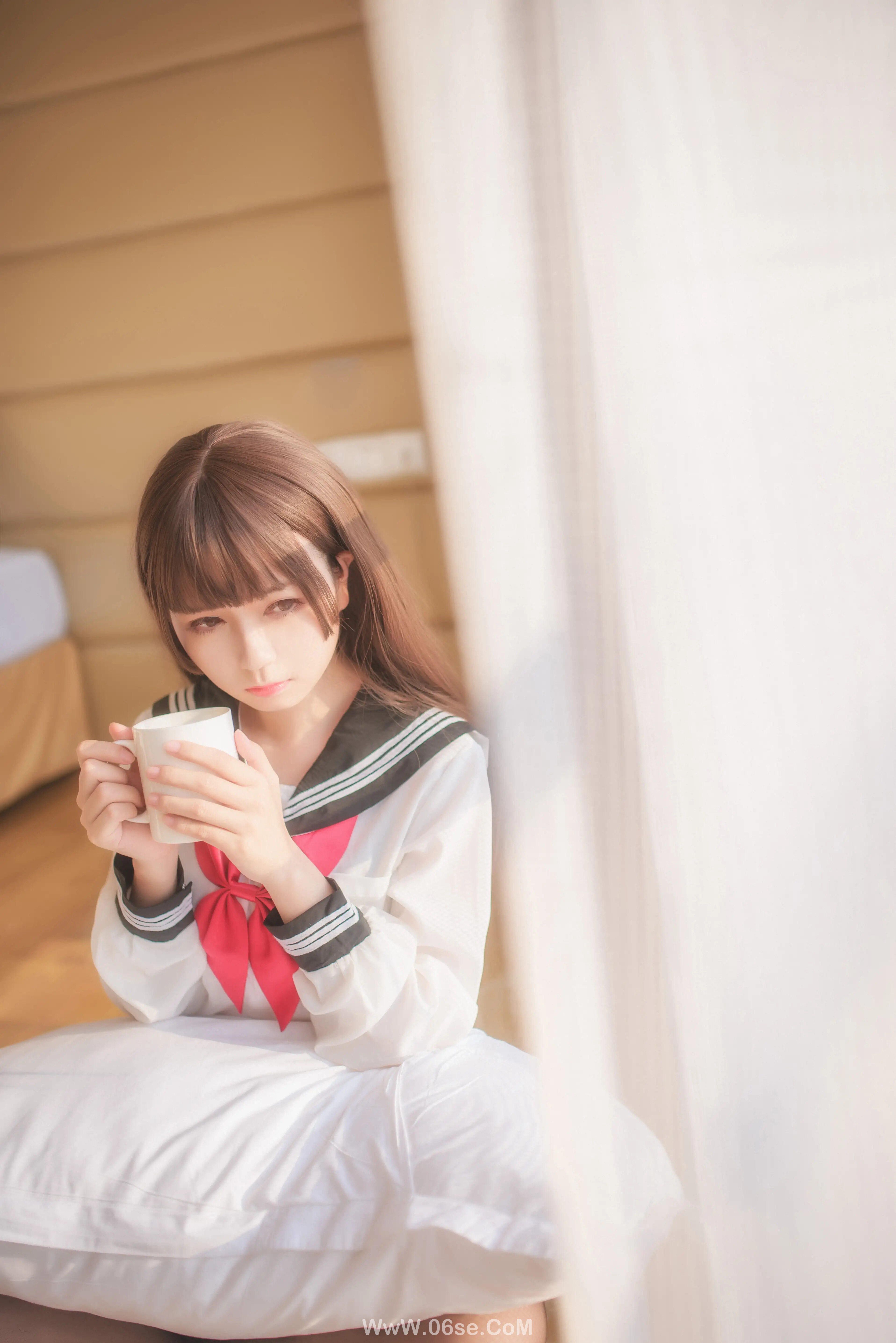 图片[11]-白金Saki – 黑丝水手服-六色网