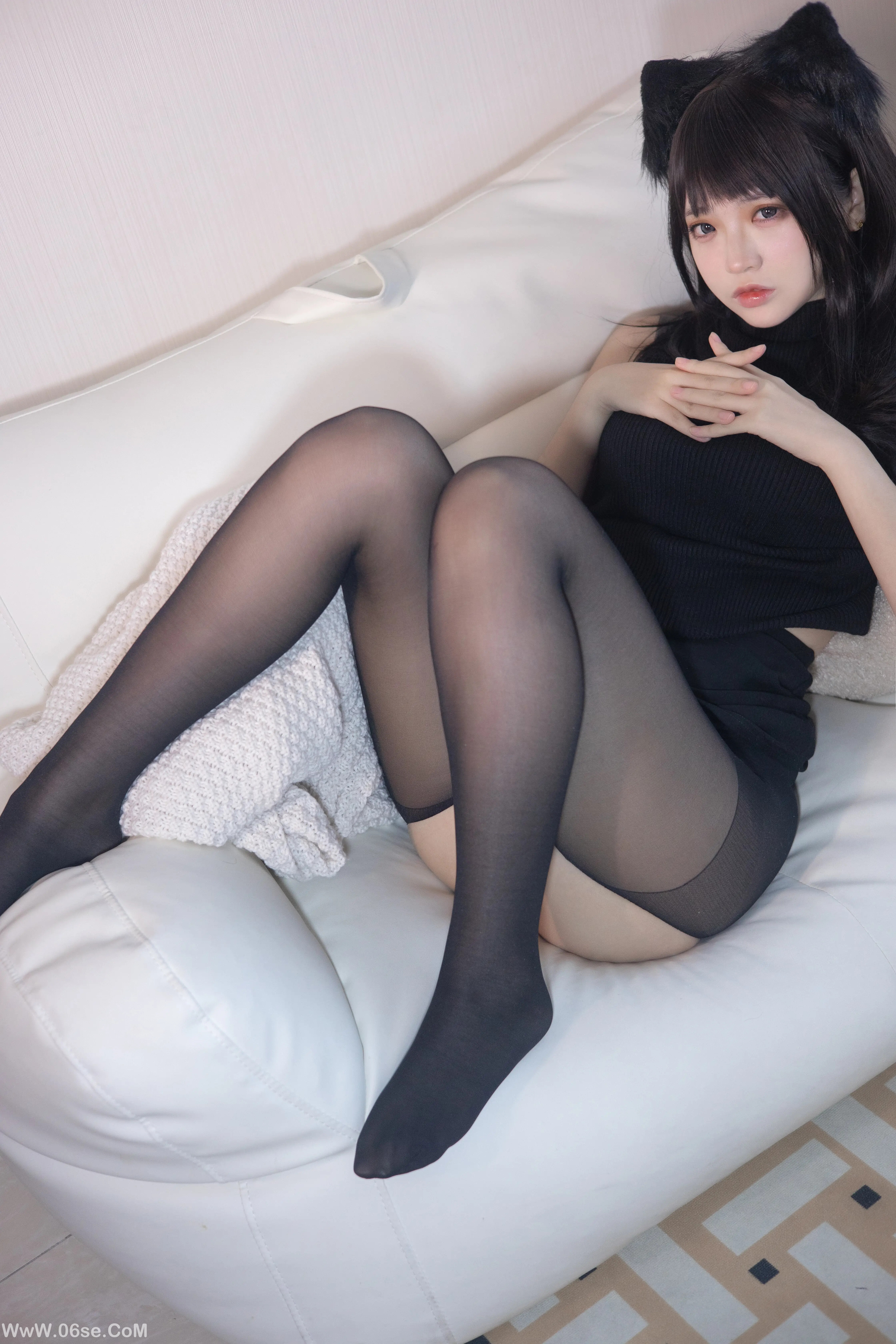 图片[18]-疯猫ss 黑毛衣少女-六色网