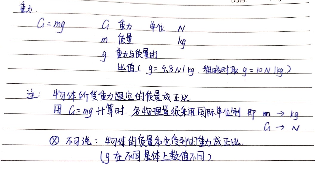 初中物理公式總結01手寫版