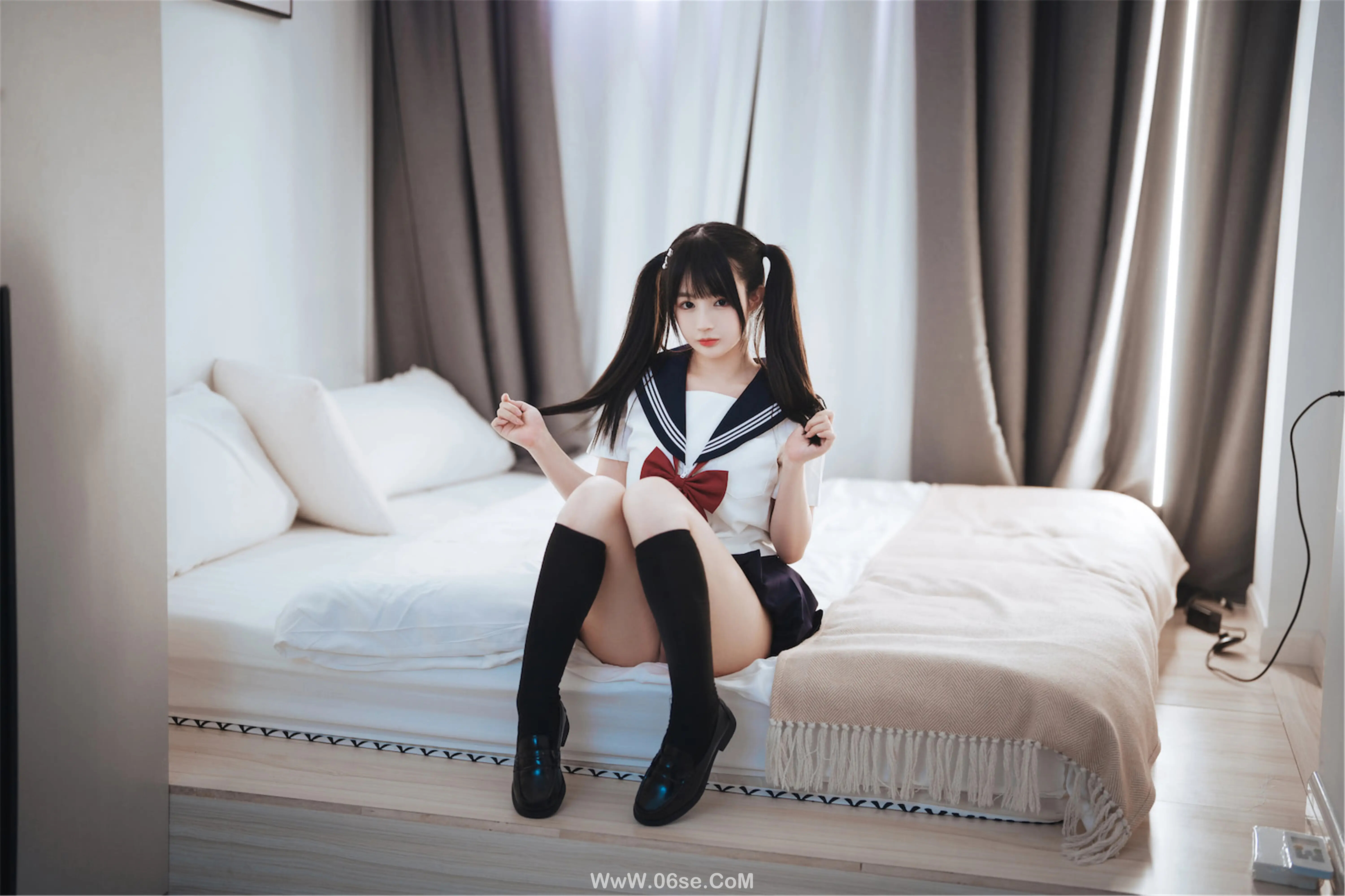 图片[2]-桜井宁宁 双马尾jk-六色网