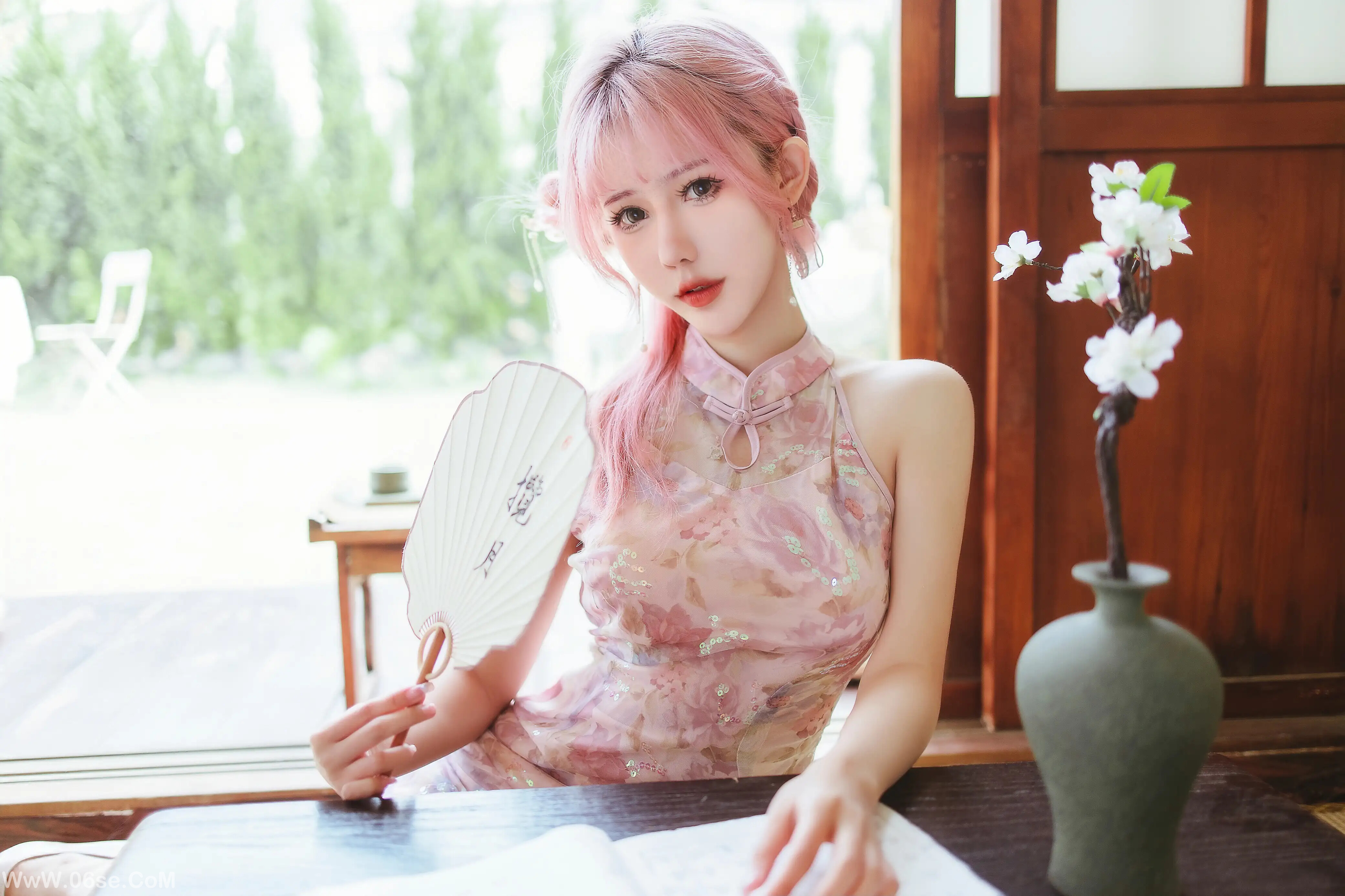 图片[4]-仙女月 粉色旗袍-六色网