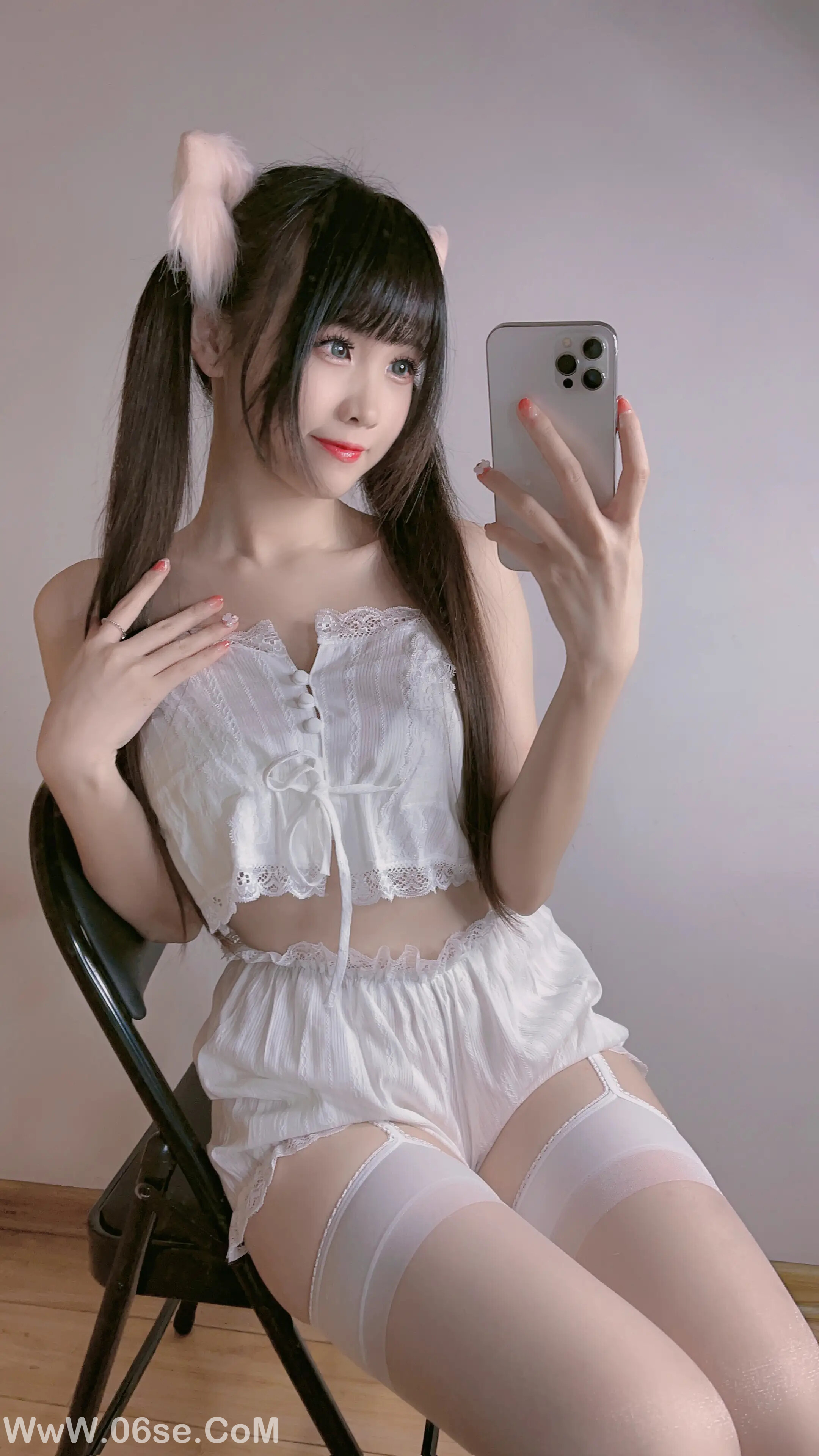 图片[23]-miko酱ww 自拍系列mikoの白丝02-六色网